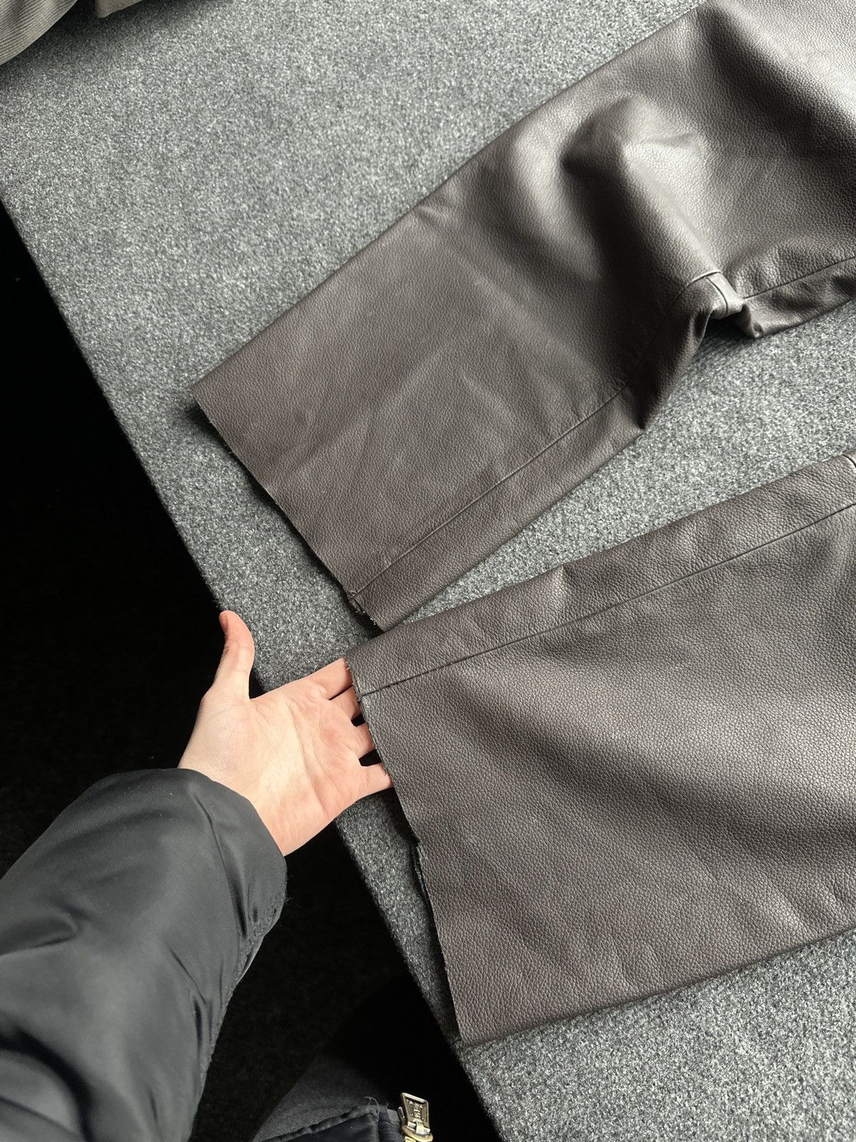 Other 🚨GRAIL MEN LEATHER PANTS Y2K WESTERN MOTORCYCLE Size US 41 - 4 Thumbnail