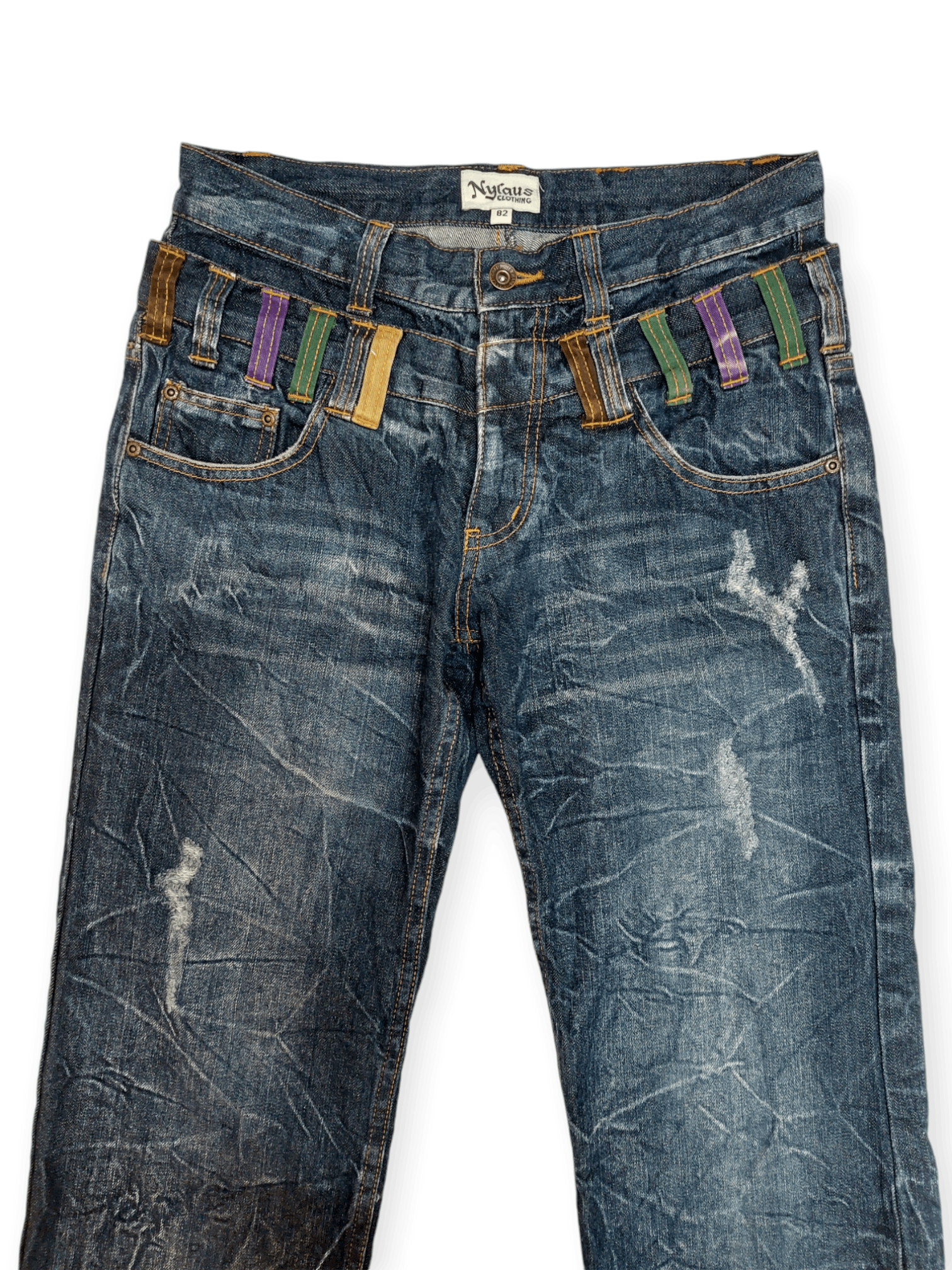 Japanese Brand Nylaus Double Waist Denim Size US 30 / EU 46 - 4 Thumbnail