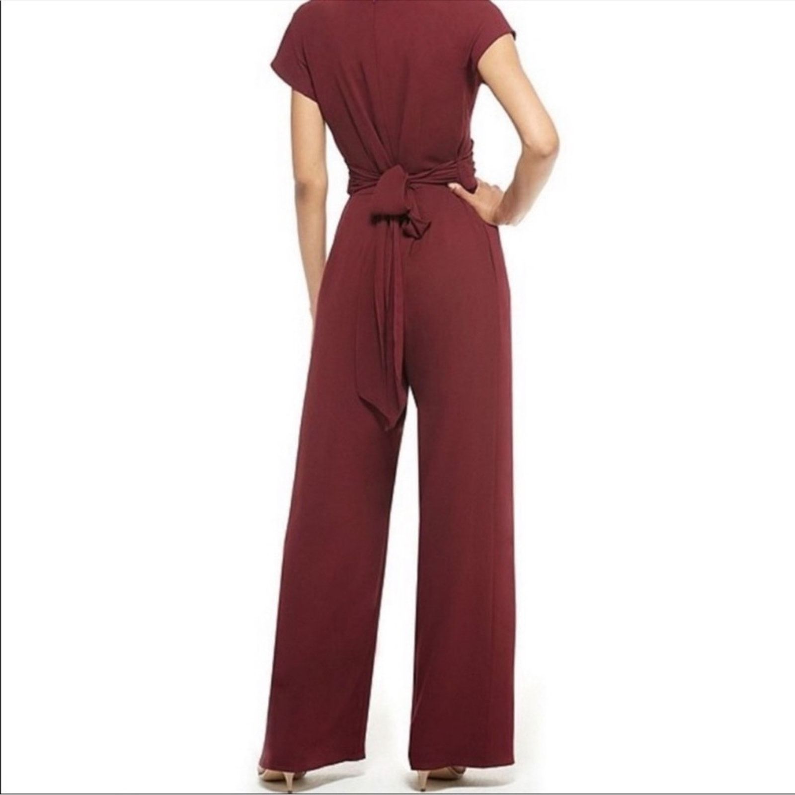 Other Gal Meets Glam Delaney Crossover Wrap Jumpsuit Size 30" / US 8 / IT 44 - 5 Thumbnail