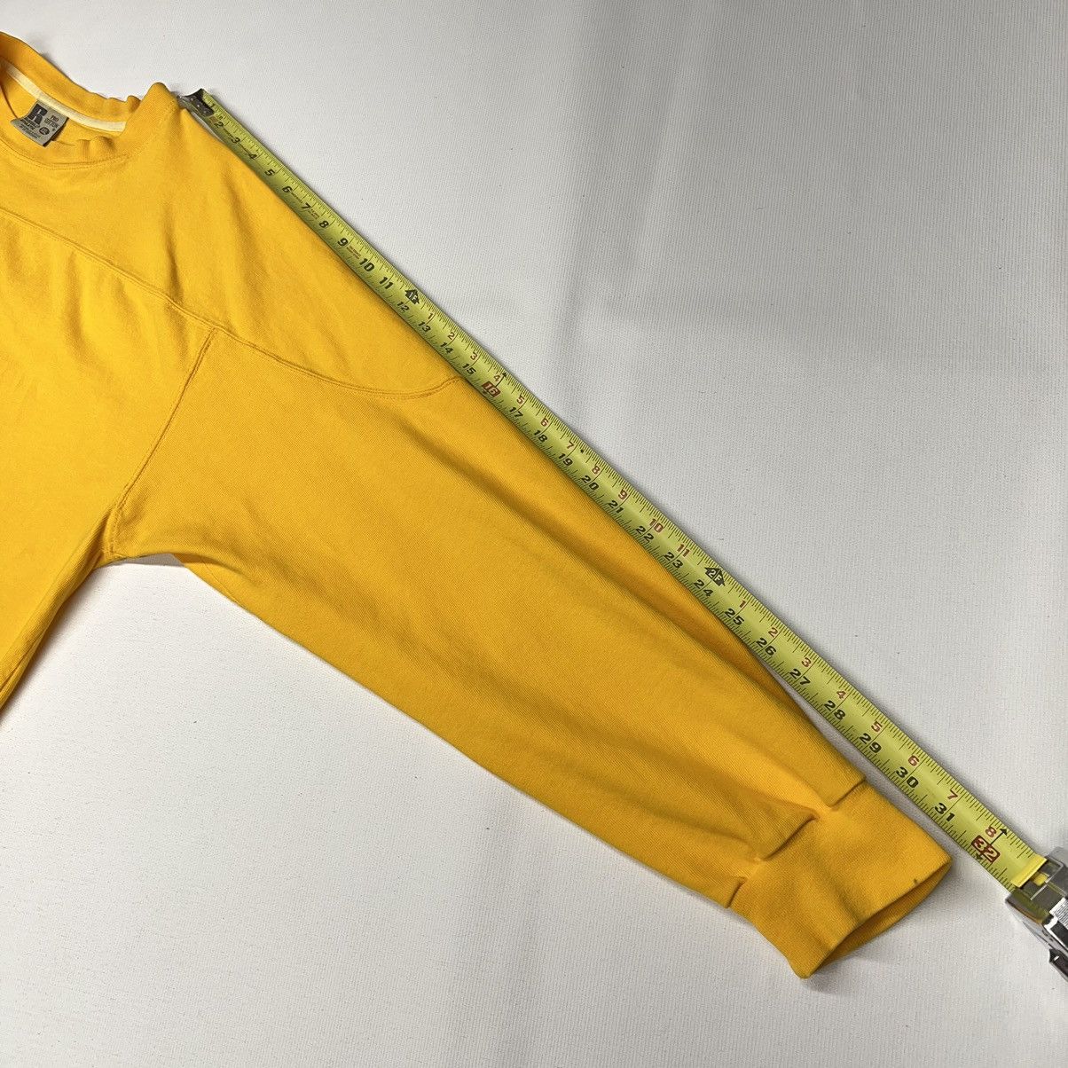 Russell Athletic × Vintage VTG Russell Athletic Shirt Yellow Pro Cotton Long Sleeve Size US XXL / EU 58 / 5 - 23 Thumbnail