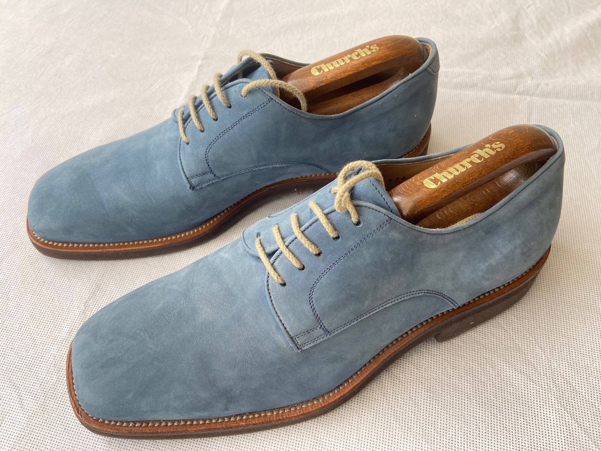 Sutor Mantellassi Sutor Mantellassi Navy Nubuck Lace Up Shoes Size US 9 / EU 42 - 1 Thumbnail