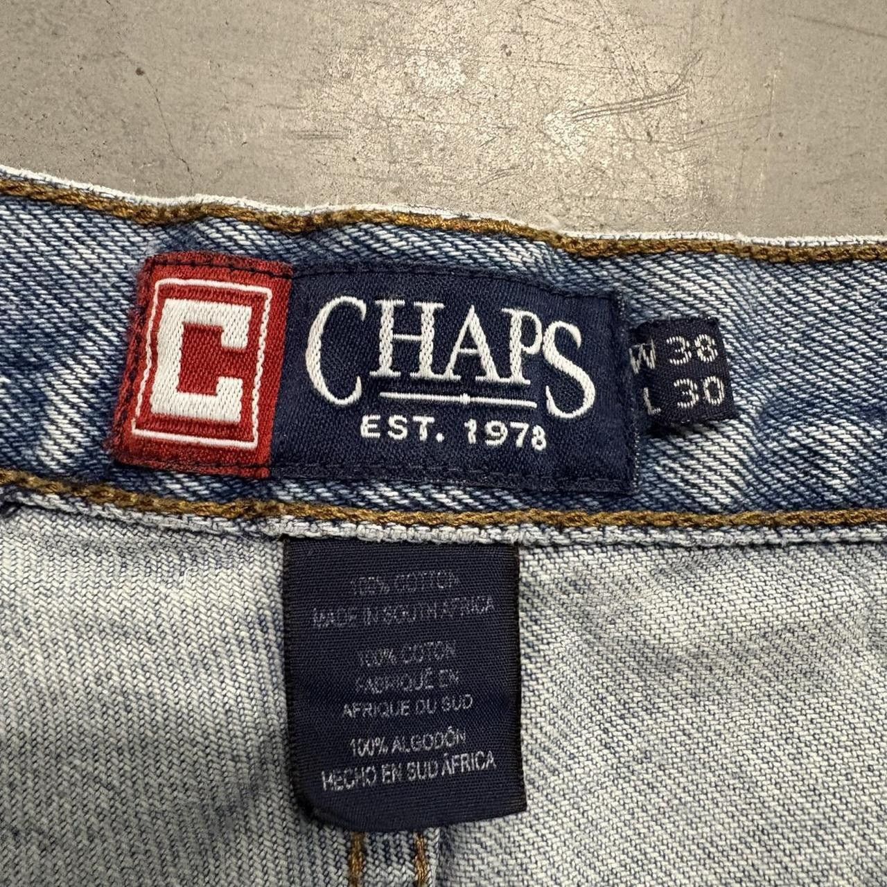Vintage Crazy Vintage Y2K/2000s Super Baggy Skater Style Streetwear Chaps Light Wash Denim Jeans! Size US 38 / EU 54 - 8 Thumbnail