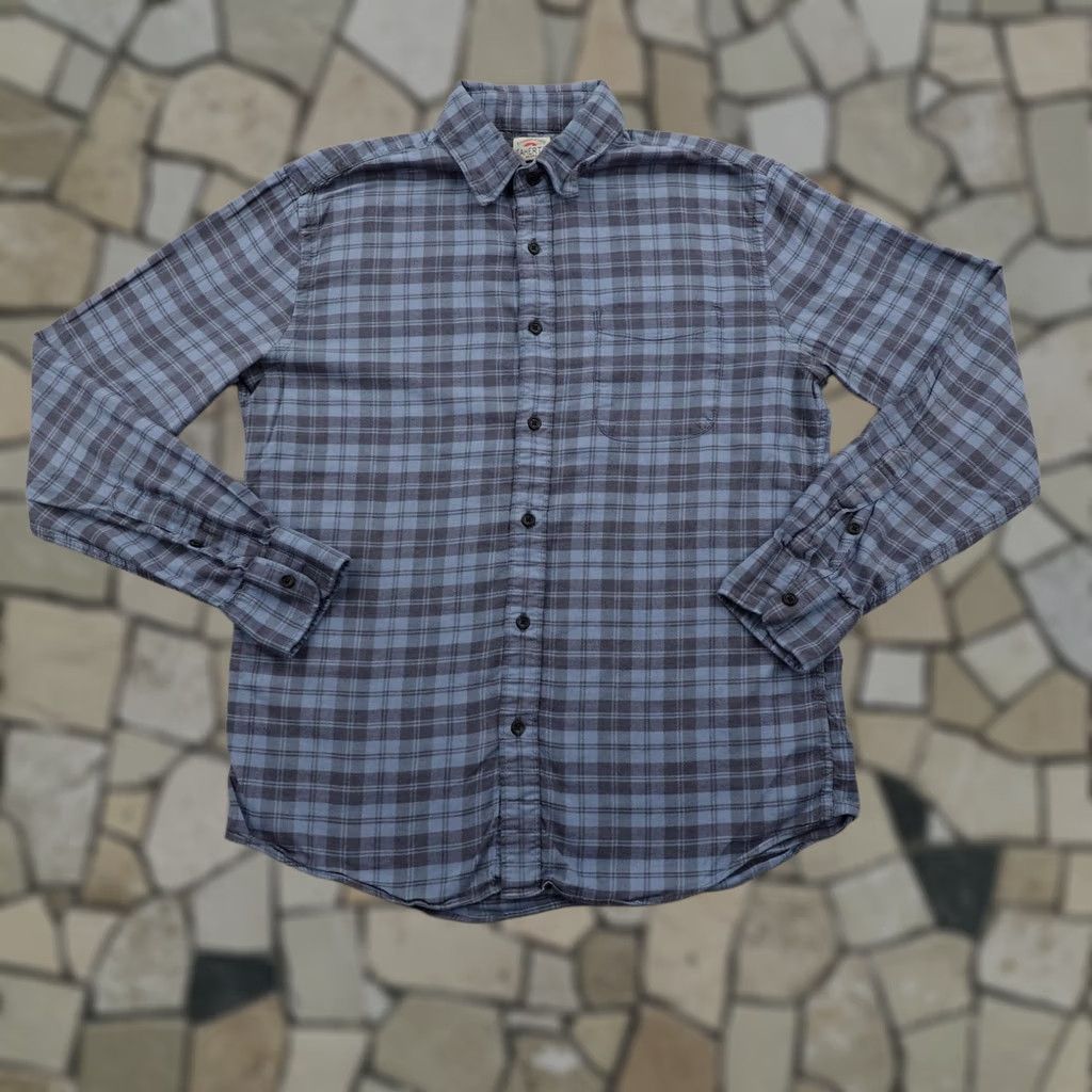Faherty Faherty Mens Medium Blue Plaid Twill Button Up Shirt Lightweight Flex Size US M / EU 48-50 / 2 - 1 Thumbnail