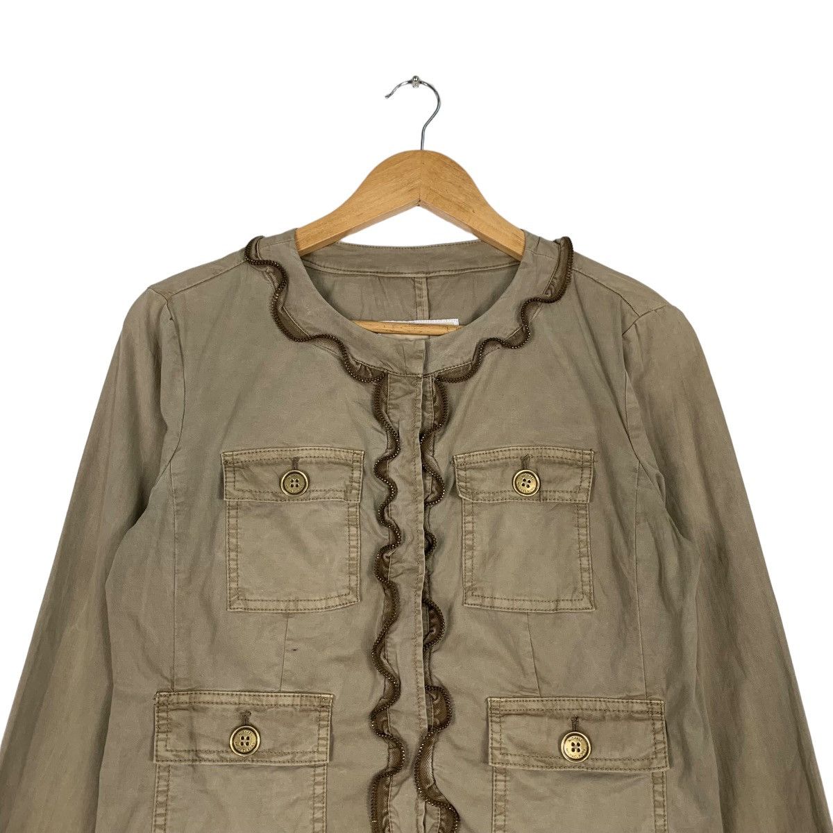 Michael Kors MICHAEL KORS Japan Four Pocket Cotton Crop Jacket #1157-C53 Size M / US 6-8 / IT 42-44 - 2 Thumbnail