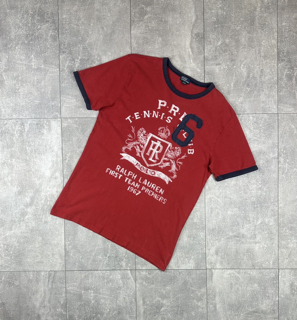 Polo Ralph Lauren Polo Ralph Lauren Overprint Logo Mens Red T-Shirt Size US S / EU 44-46 / 1 - 1 Thumbnail
