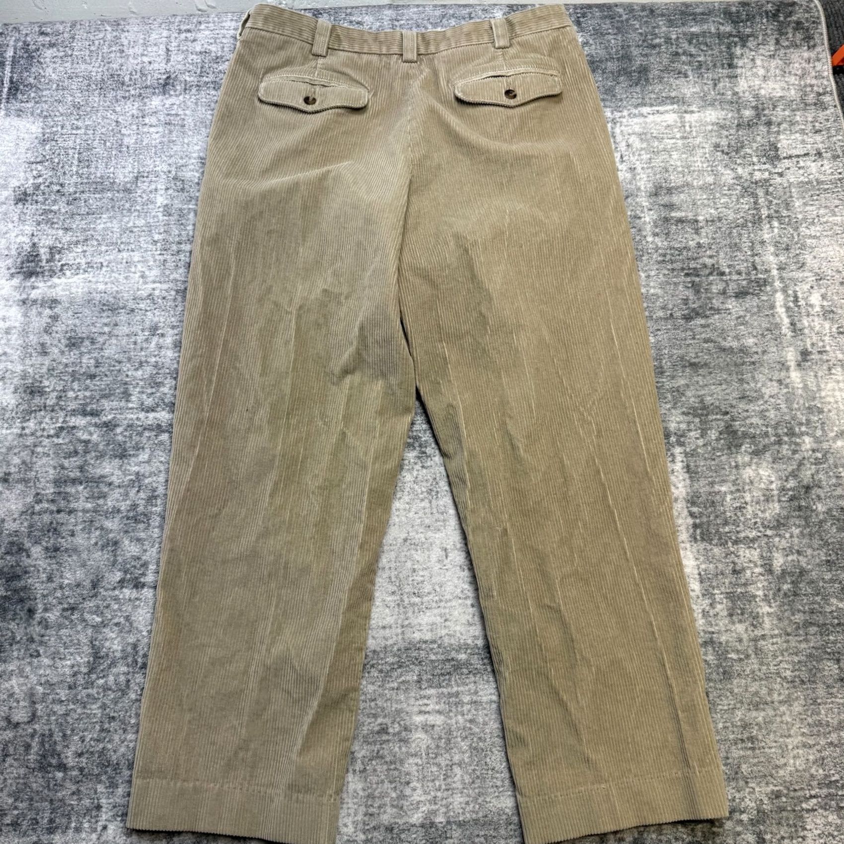 Vintage L.L. Bean Corduroy Pants Mens 36 Beige Wide Wale Classic Straight Trouser Pants Size US 36 / EU 52 - 5 Thumbnail