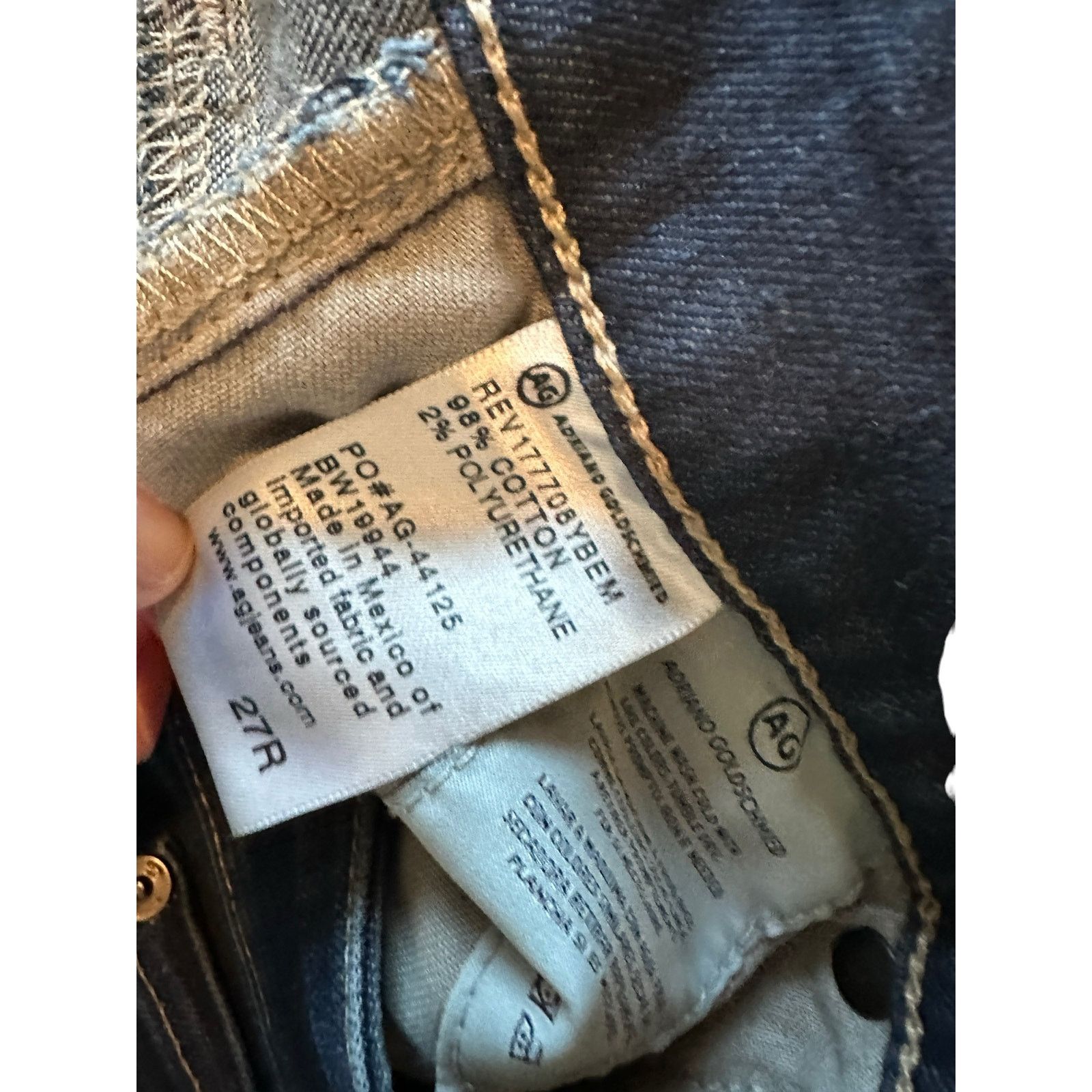 AG Adriano Goldschmied AG 27 The Farrah High Rise Skinny Ankle Dark Wash Blue Jeans Size 27" / US 4 / IT 40 - 8 Thumbnail