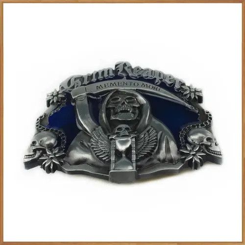 VIBE Blue Enameled GRIM REAPER Belt Buckle Size ONE SIZE - 5 Thumbnail