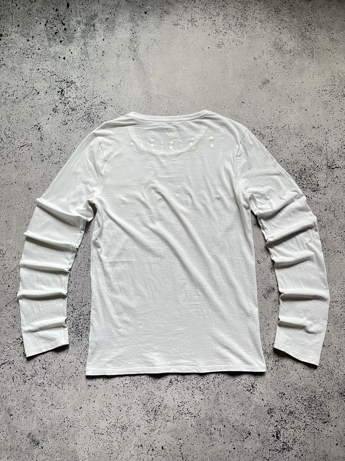 Tom Ford Gucci Tom Ford White Long Sleeve Back Big Logo Luxury Y2K Size M / US 6-8 / IT 42-44 - 9 Thumbnail