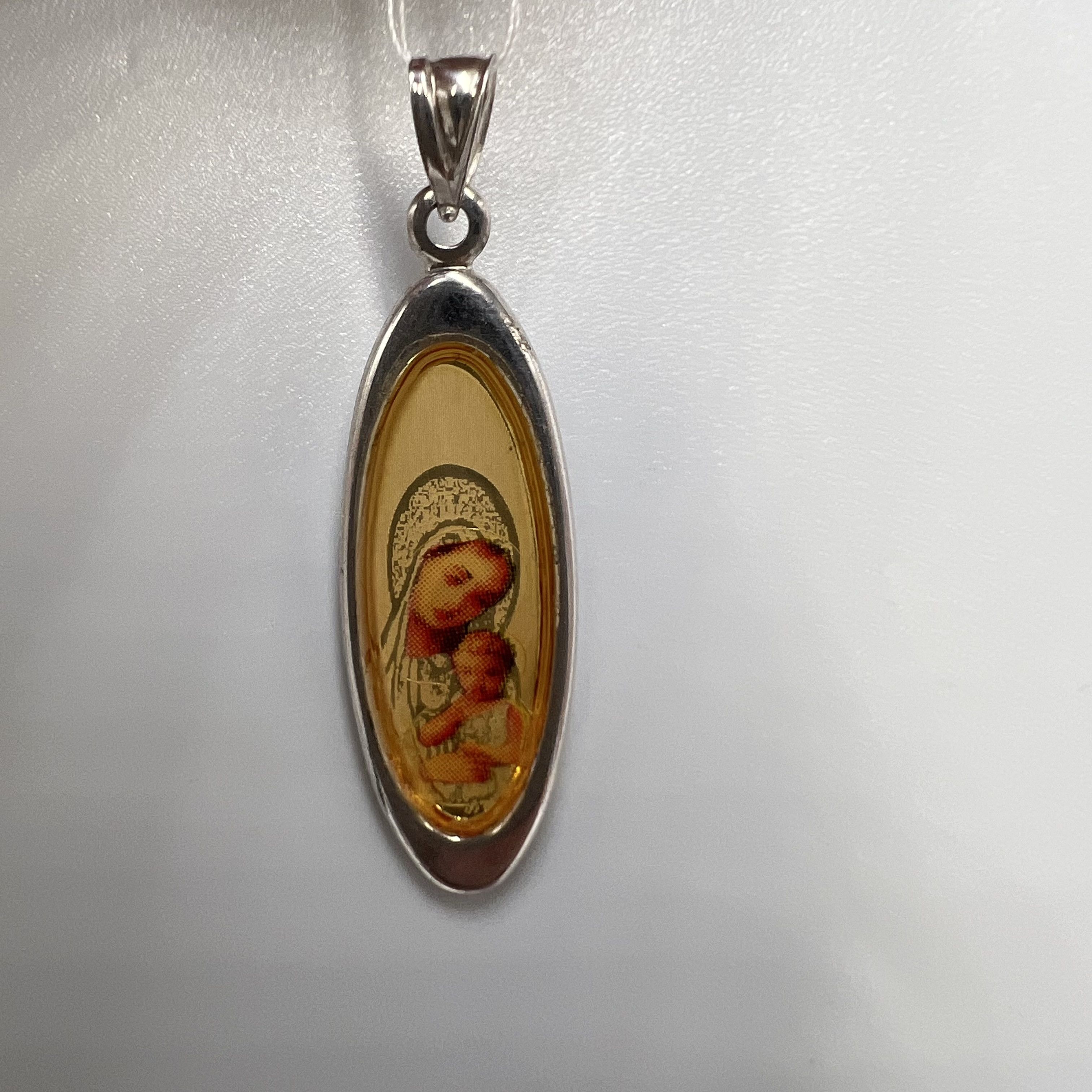 Vintage Vintage Pendant Icon Sterling Silver 925 Enamel 1.44gr Size ONE SIZE - 3 Thumbnail