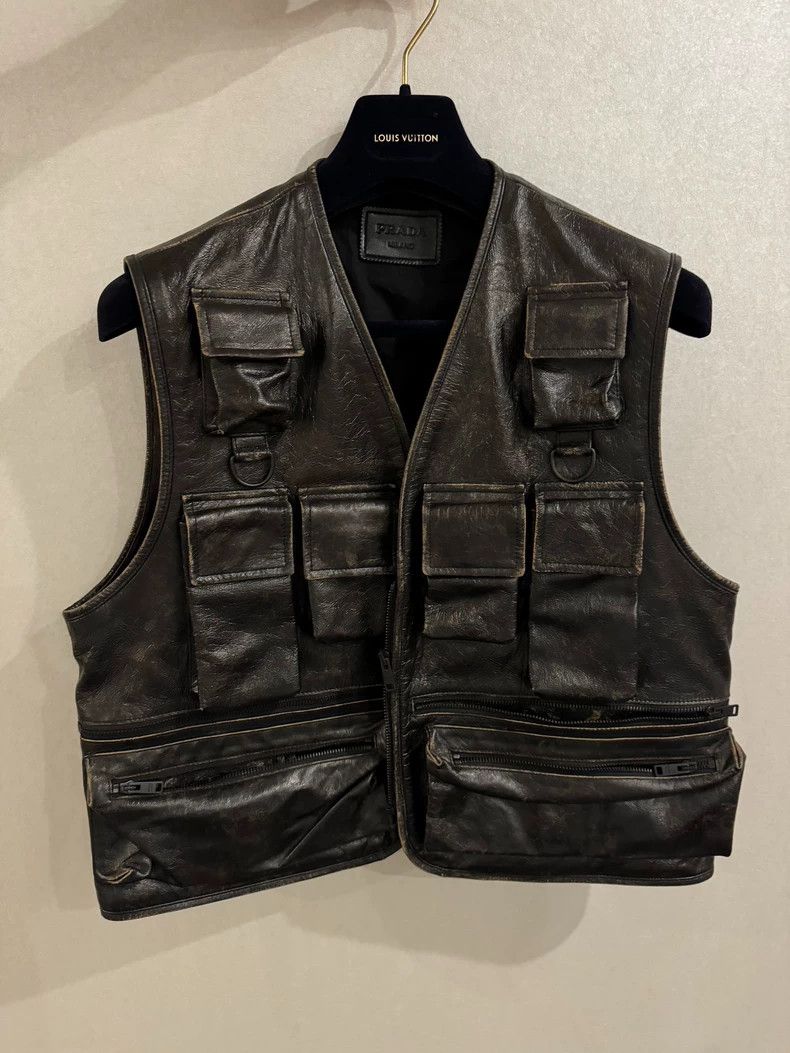 Prada Prada All-leather tactical vest 2501-Nextarrow Size 48R - 1 Thumbnail