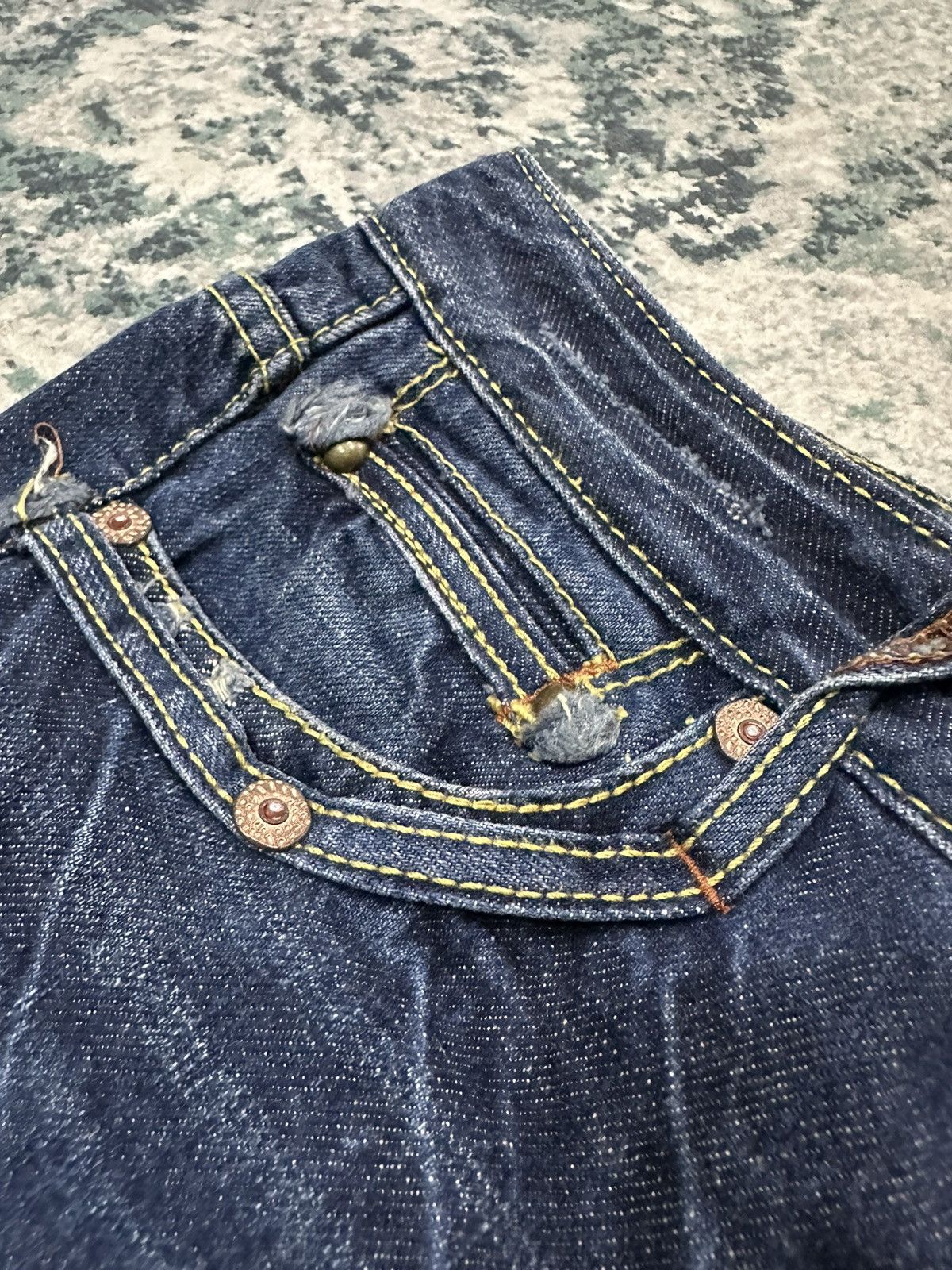 Japanese Brand Japanese Brand Studded Pocket Flare Denim Size US 28 / EU 44 - 7 Thumbnail