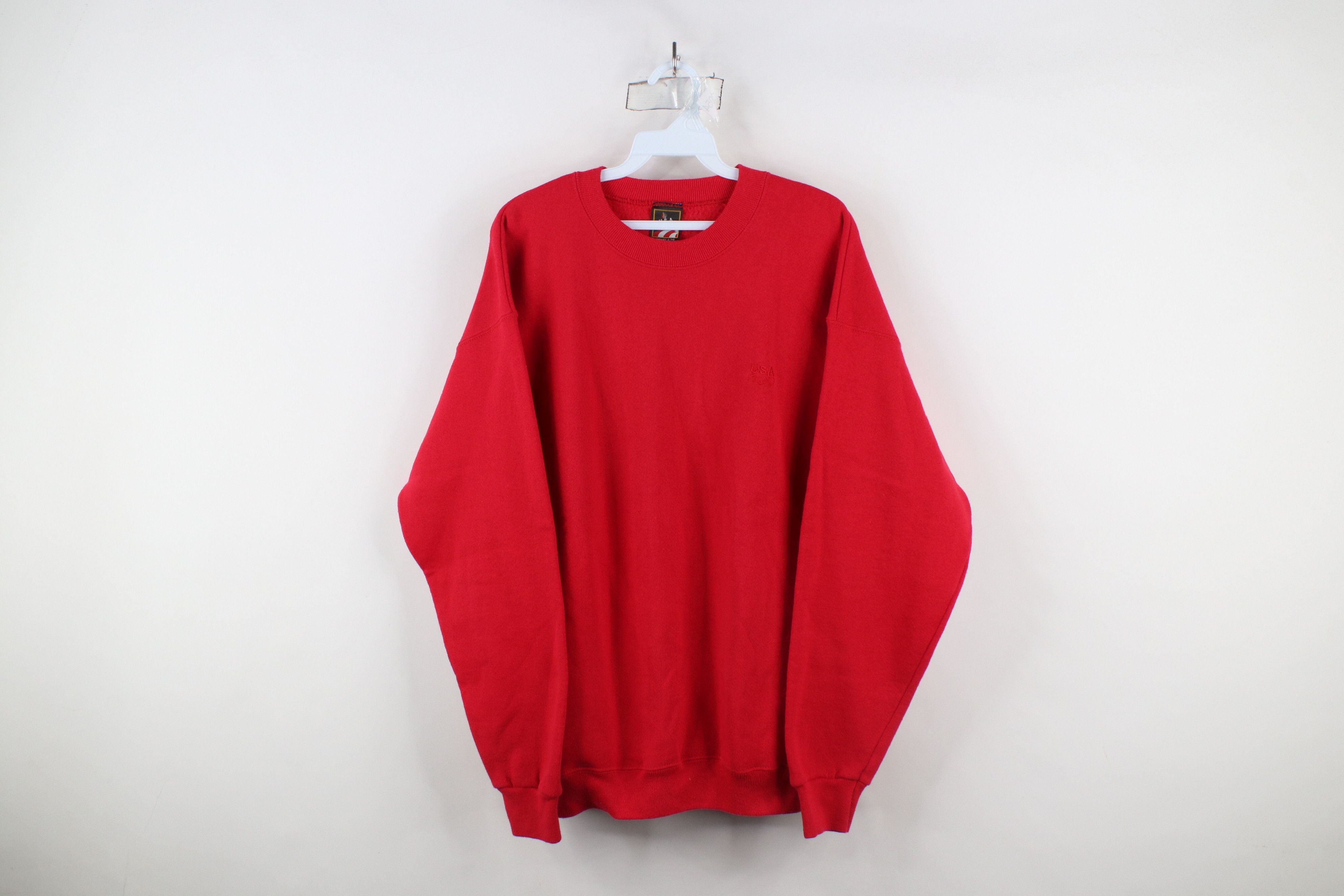 Vintage Vintage 90s USA Olympics Spell Crewneck Sweatshirt Red USA Size US L / EU 52-54 / 3 - 1 Thumbnail