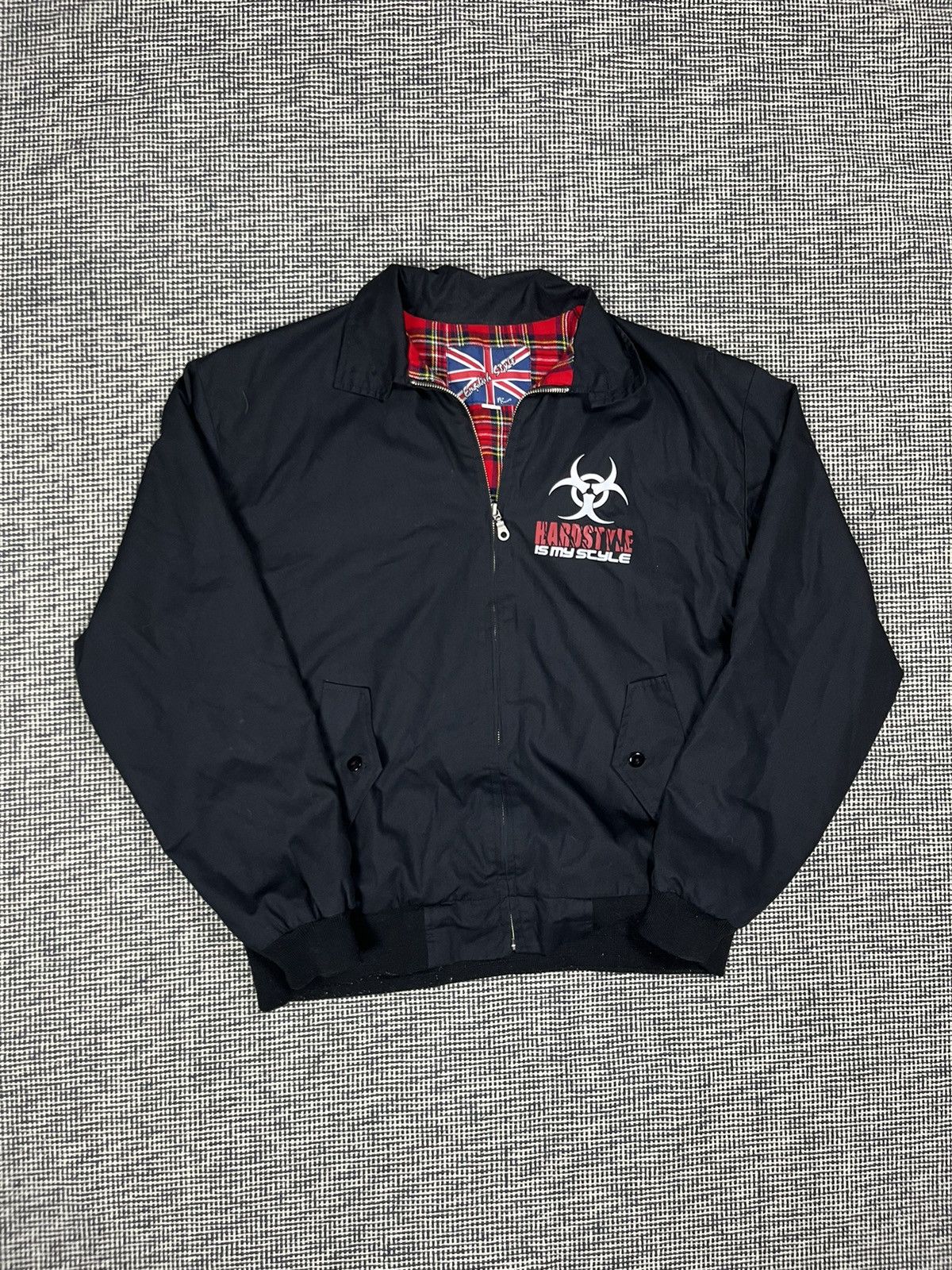 Vintage hardstyle gabber rave hardcore tartan jacket y2k