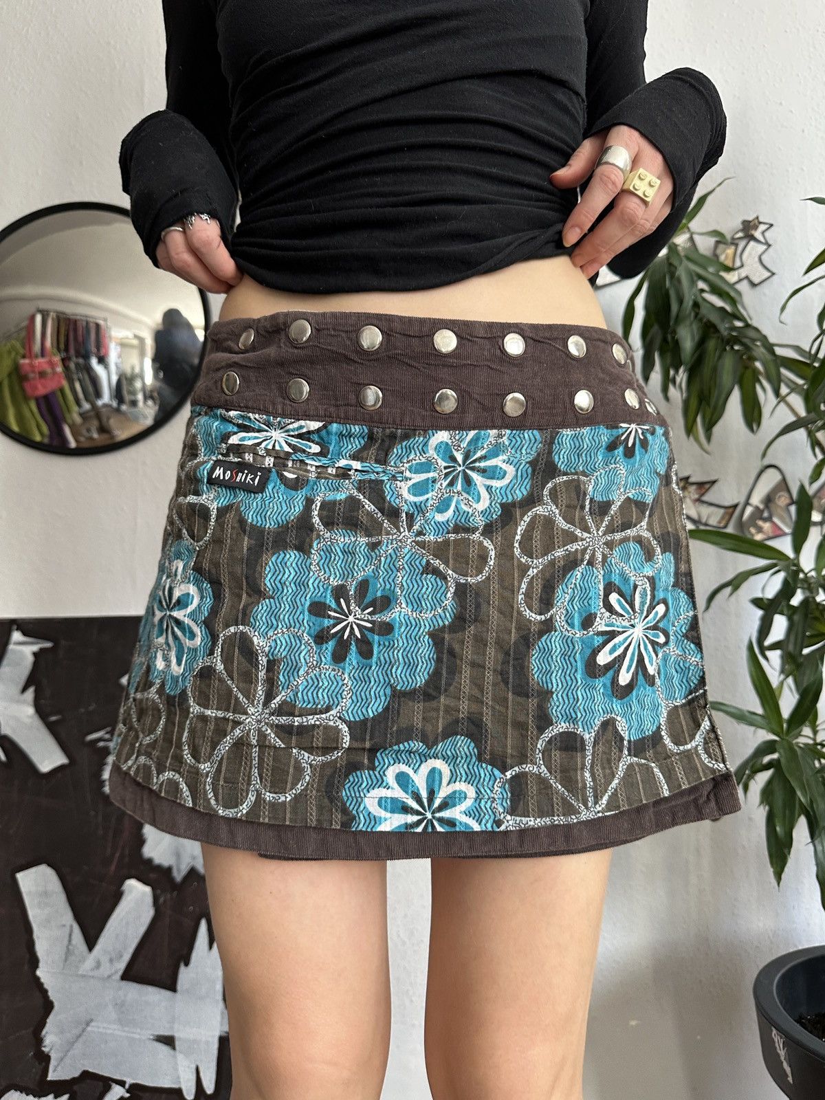 Japanese Brand × Vintage Vintage Reversible Moshiki Mini skirt Y2K Japanese Style Size 32" / US 10 / IT 46 - 6 Thumbnail