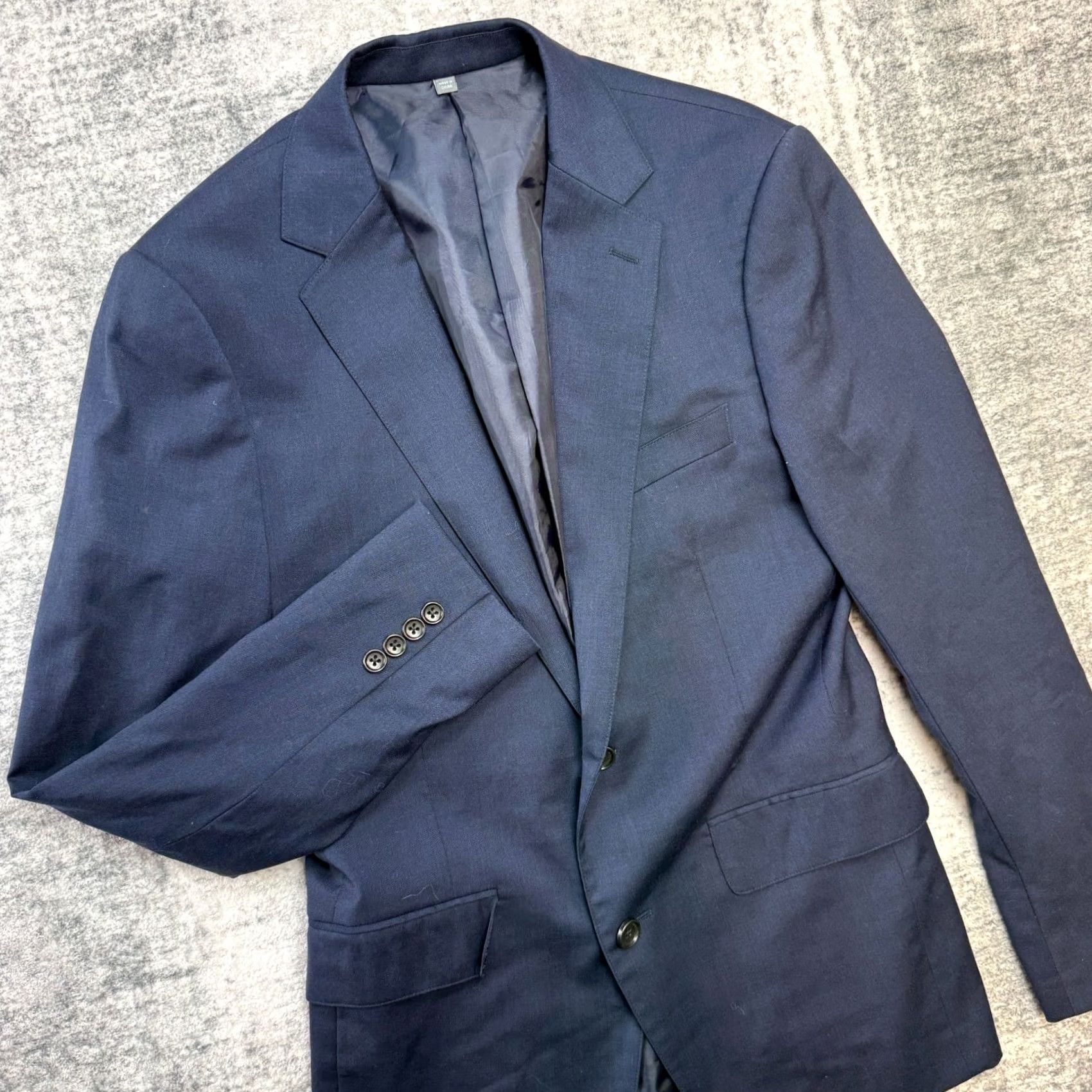 Bonobos Bonobos Blazer Jacket Mens 36R Blue Slim Wool Stretch Single-Breasted Two-Button Notch Lapel Front Coat Formal Dress Shirt/Coat Size 36R - 2 Thumbnail