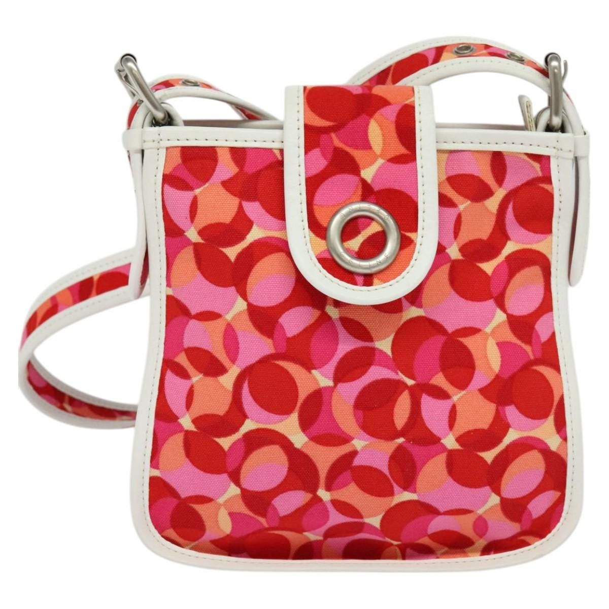 Celine CELINE Shoulder Bag Canvas Red Size ONE SIZE - 2 Thumbnail