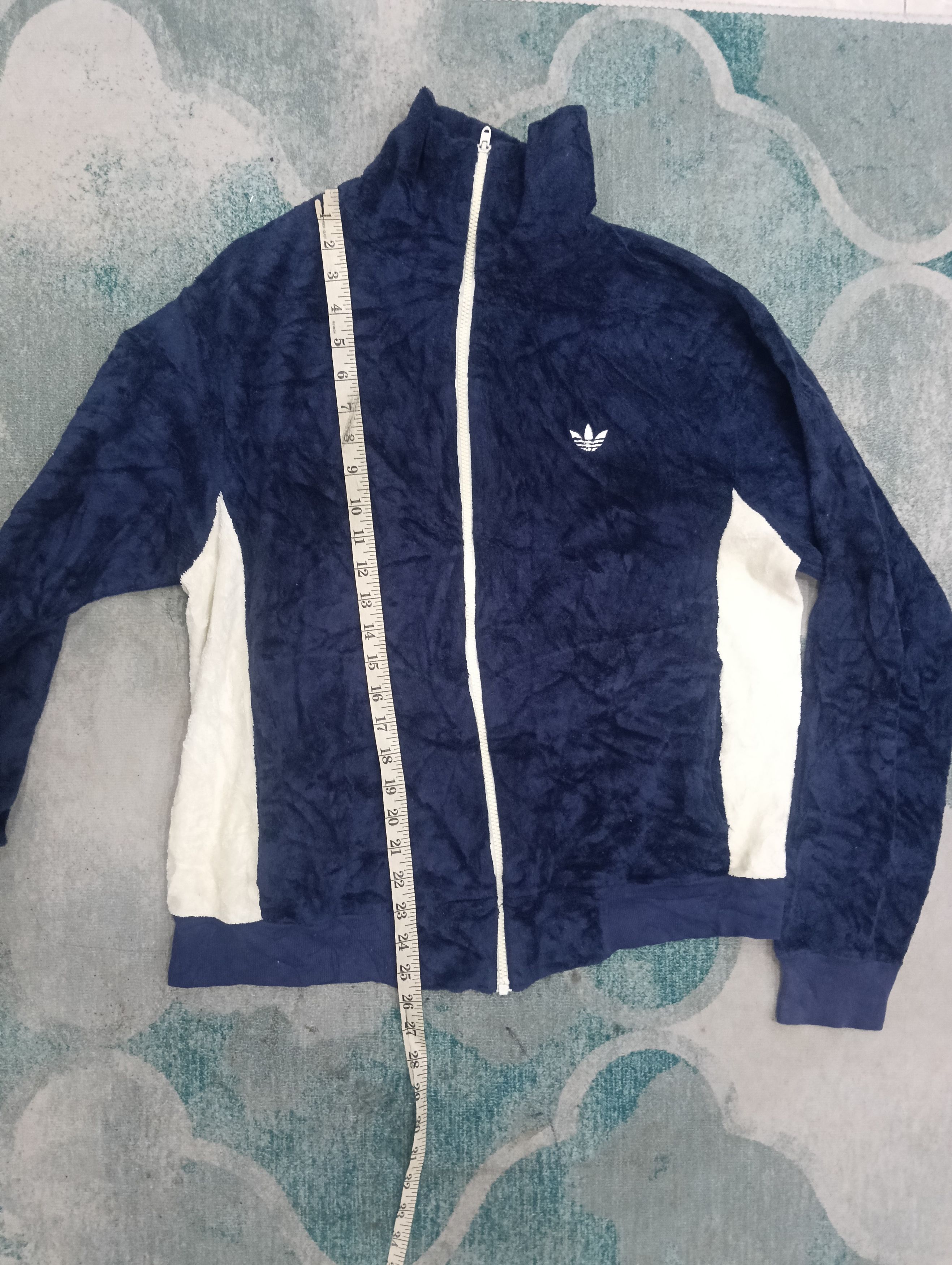 Adidas × Vintage 80s Adidas Zip Up Like Velvet Jacket Size US XL / EU 56 / 4 - 16 Thumbnail