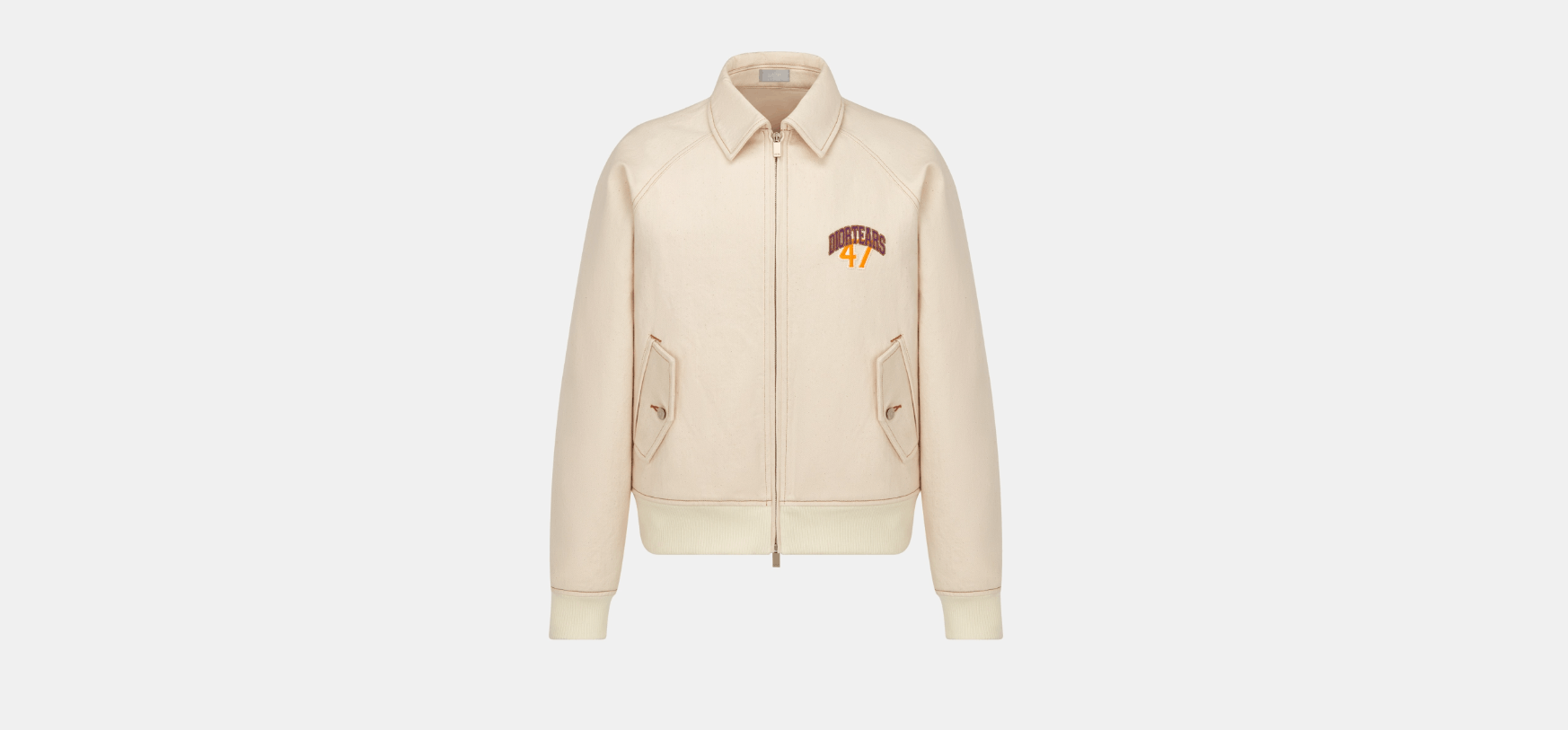 DENIM TEARS × Dior o1w1db10624 Zipped Blouson in White | Grailed