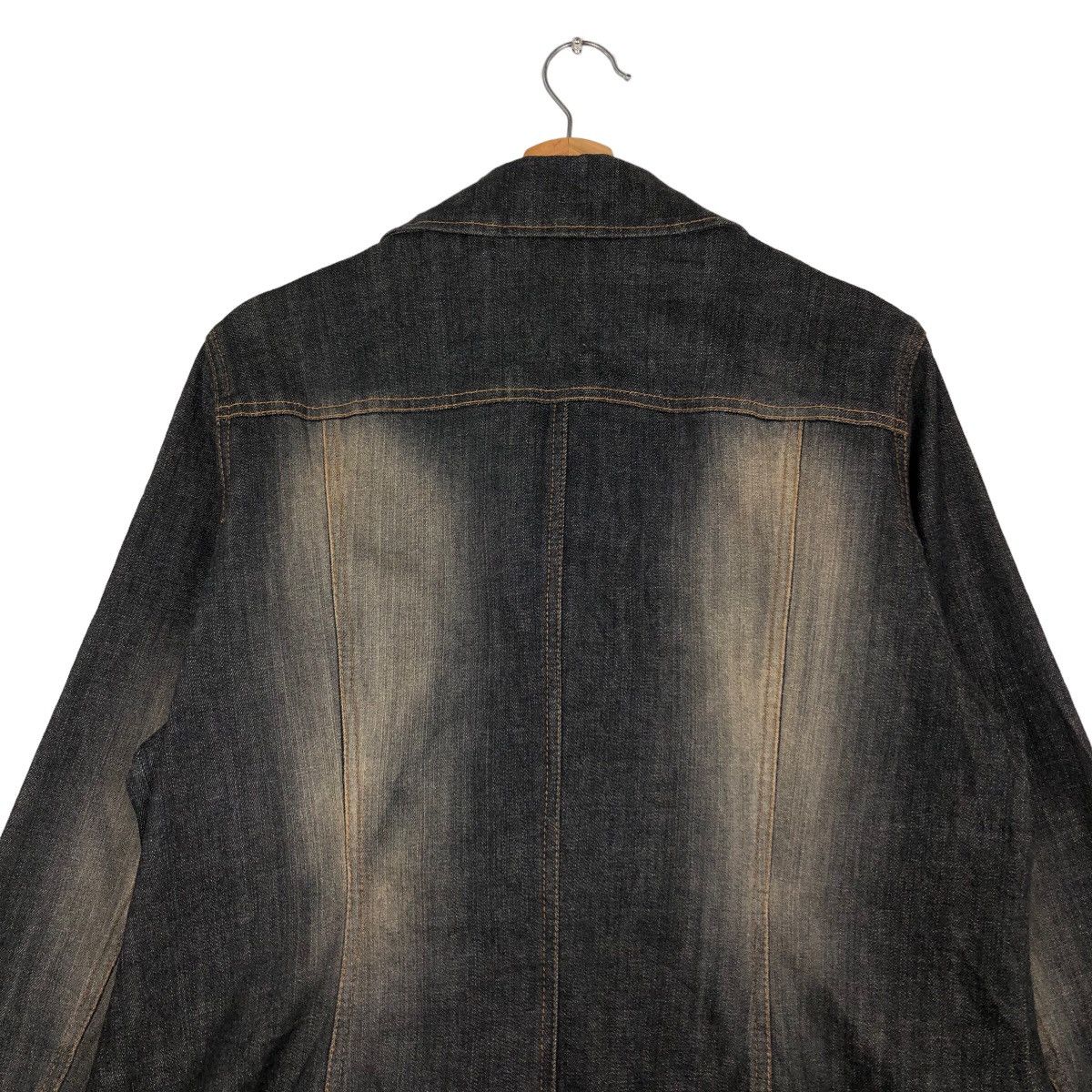 Burberry 🔥Vintage Biker Denim Jacket Burberry London Size US M / EU 48-50 / 2 - 9 Thumbnail