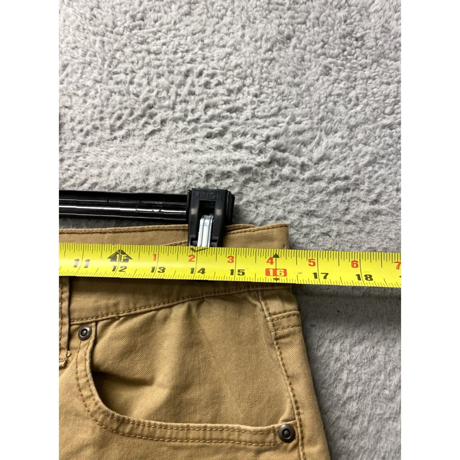 Vintage Mutual Wave Pants Men 32x34 Tan Solid Flat Front Chino Cotton Blend Mid Rise Size US 32 / EU 48 - 5 Thumbnail