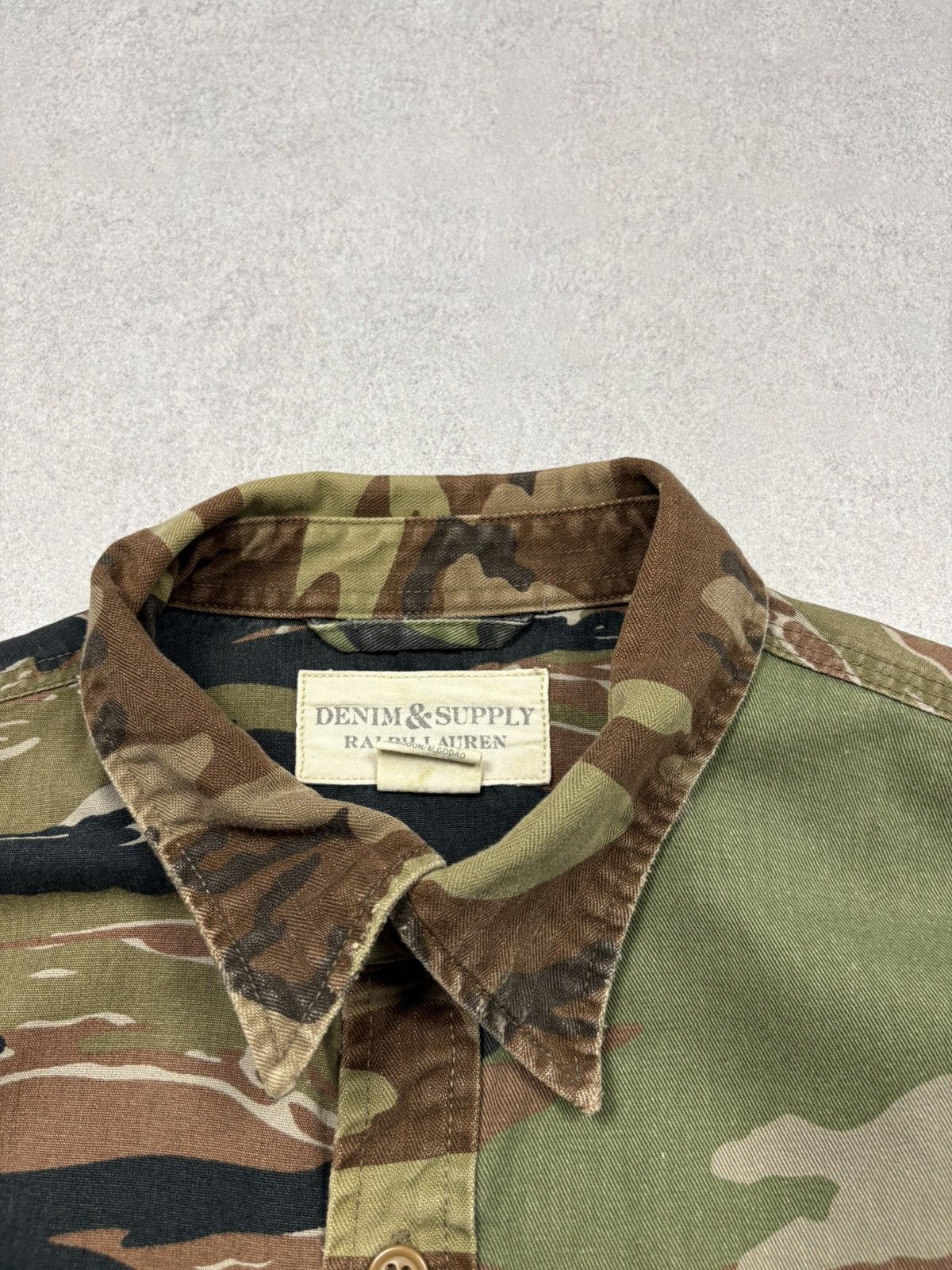Denim & Supply Ralph Lauren Ralph Lauren Denim & Supply Camo Patchwork Military Shirt Size US M / EU 48-50 / 2 - 15 Thumbnail