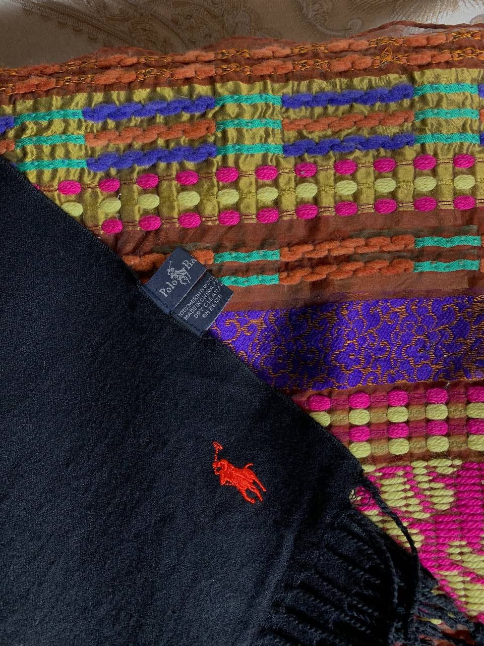 Polo Ralph Lauren Vintage Polo Ralph Lauren Wool Long Scarf Casual Retro 90s Size ONE SIZE - 3 Thumbnail