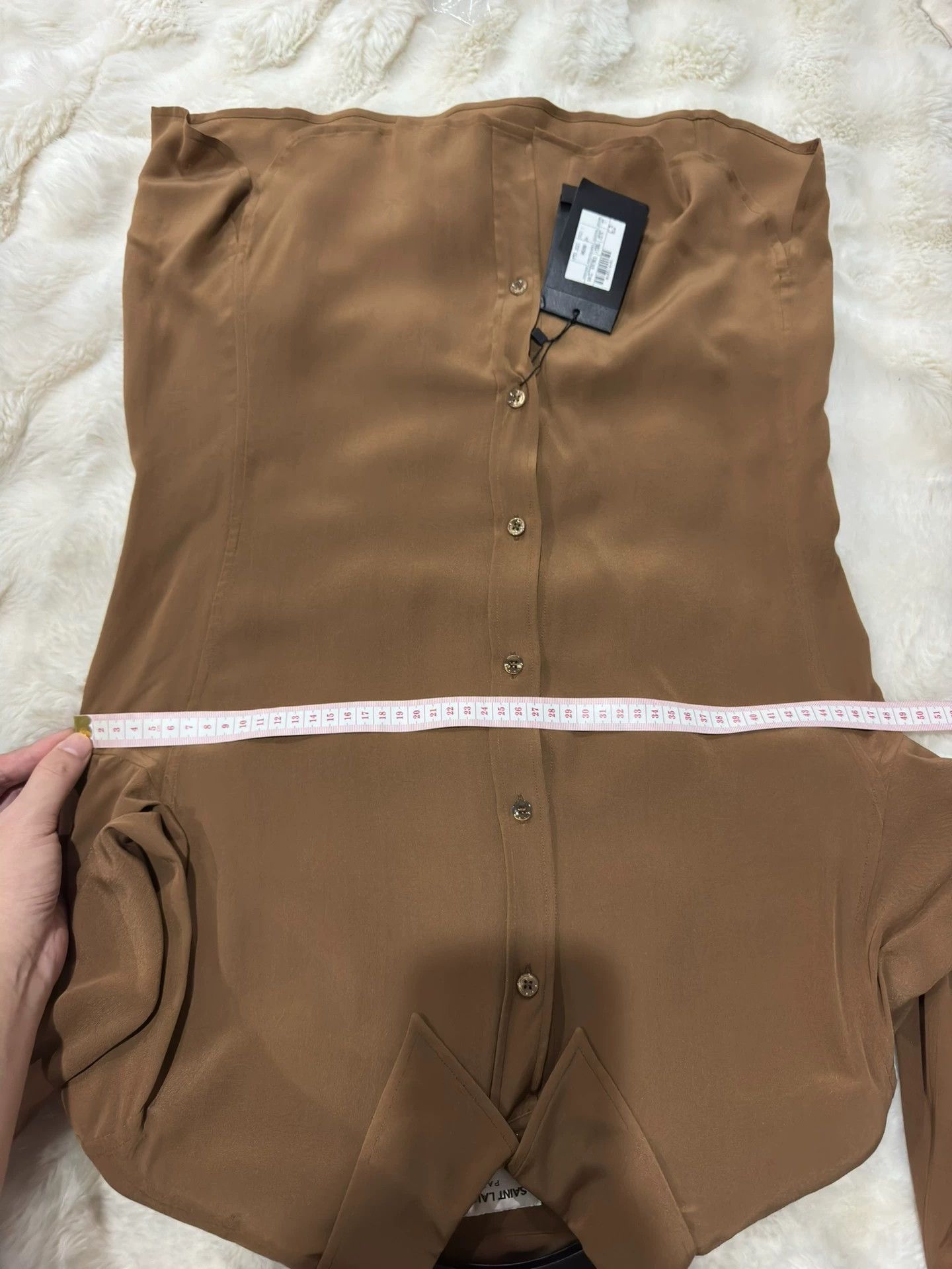 Saint Laurent Paris Saint Laurent's new show caramel shirt Size US M / EU 48-50 / 2 - 3 Thumbnail