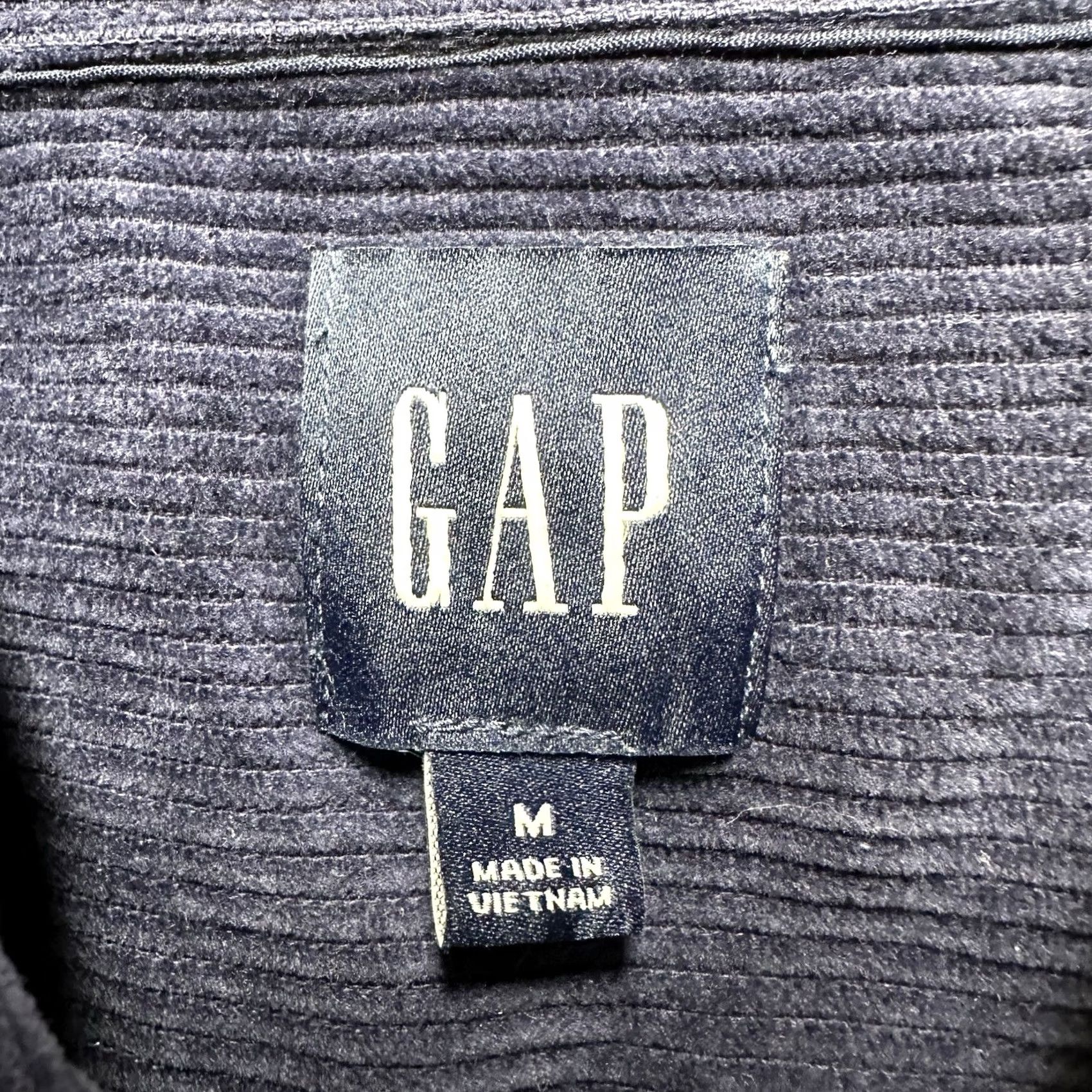 Gap GAP Shirt Mens Medium Eclipse Blue Button Up Corduroy Long Sleeve Size US M / EU 48-50 / 2 - 5 Thumbnail