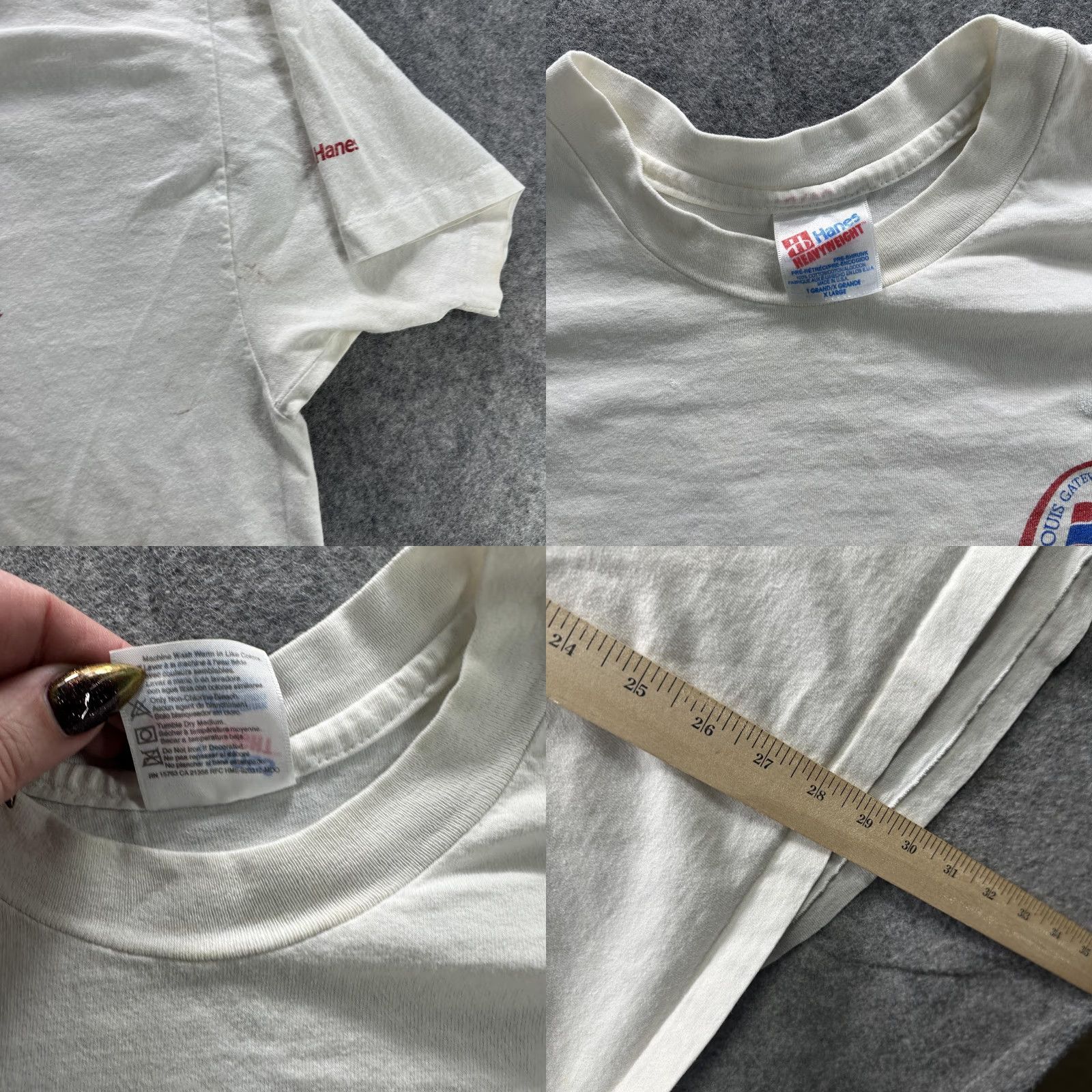 Hanes VINTAGE Hanes Shirt Mens XL White 1994 U.S. Olympic Festival Graphic Crew Neck Short Sleeve Size US XL / EU 56 / 4 - 8 Thumbnail