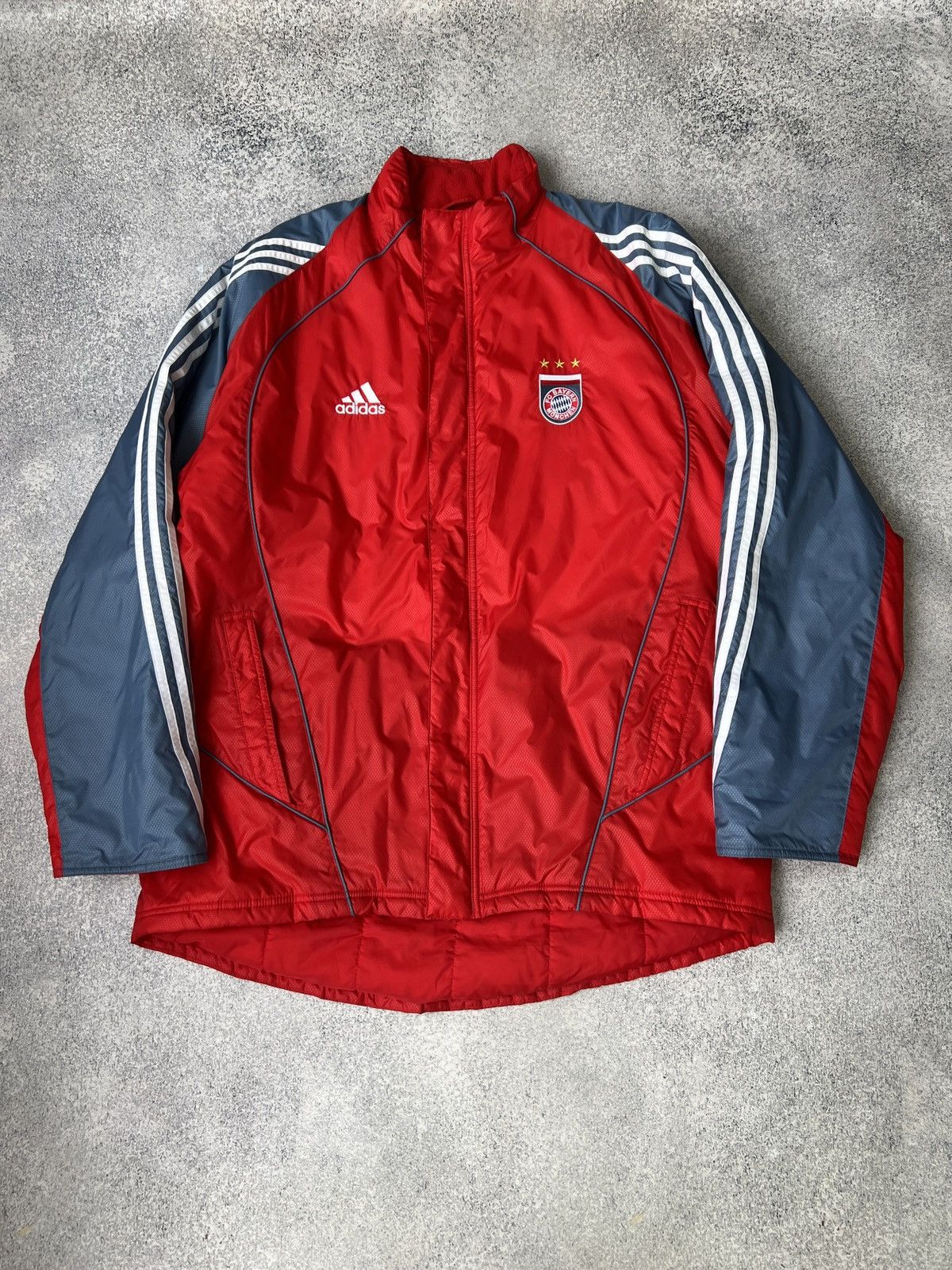 Adidas × Vintage Bayern Munchen Vintage Y2K Adidas Soccer Puffer Jacket Size US XL / EU 56 / 4 - 5 Thumbnail