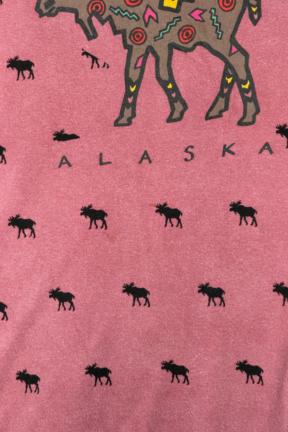 Vintage Vintage 90s Alaska Moose All Over Print T-Shirt USA Single Size US L / EU 52-54 / 3 - 6 Thumbnail