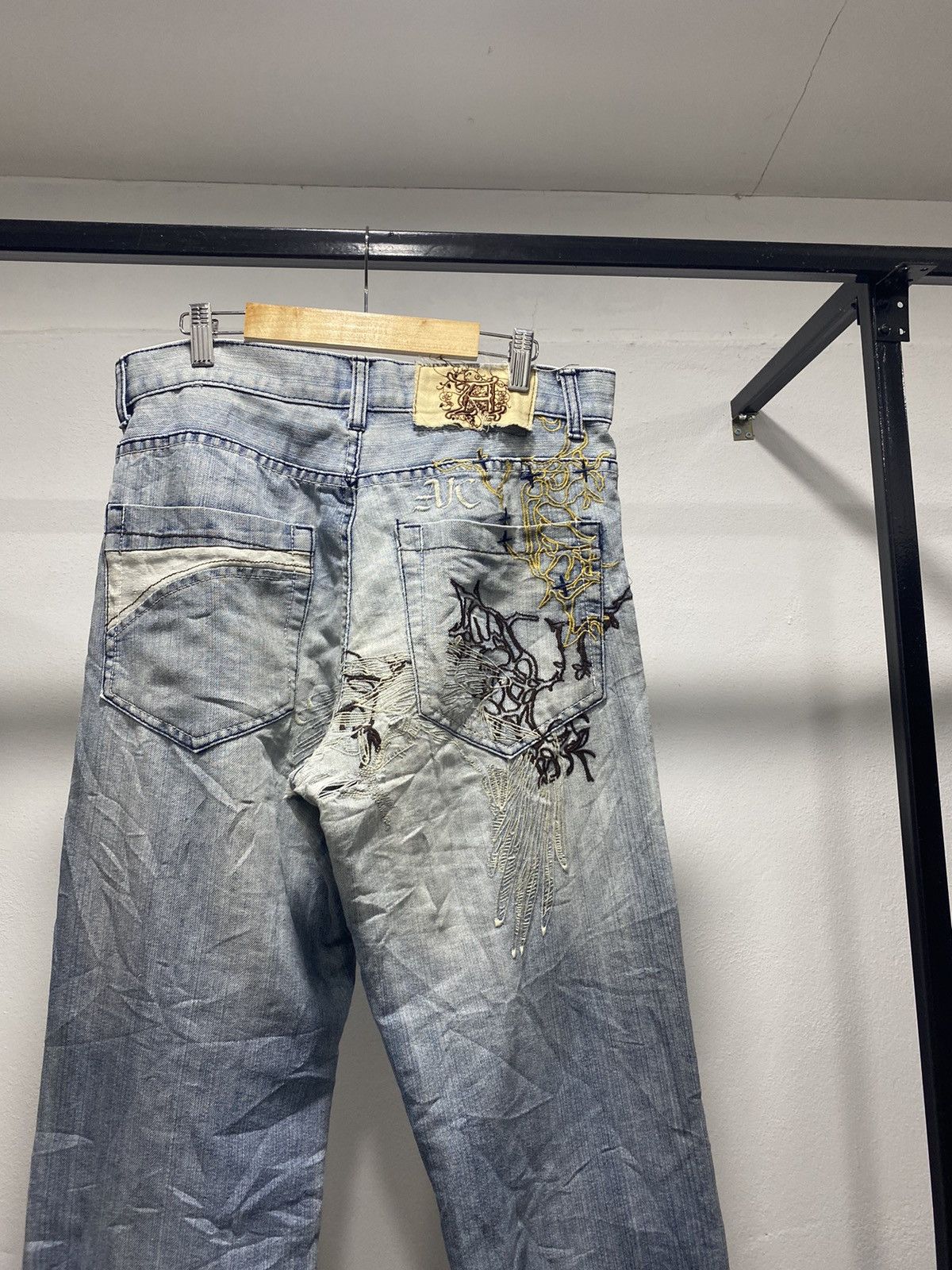 Hysteric Glamour × Japanese Brand × Le Grande Bleu (L.G.B.) ❌FINAL DROP❌ AK Embroidery Jeans Punk Designer Dragon Lgb Size US 34 / EU 50 - 3 Thumbnail
