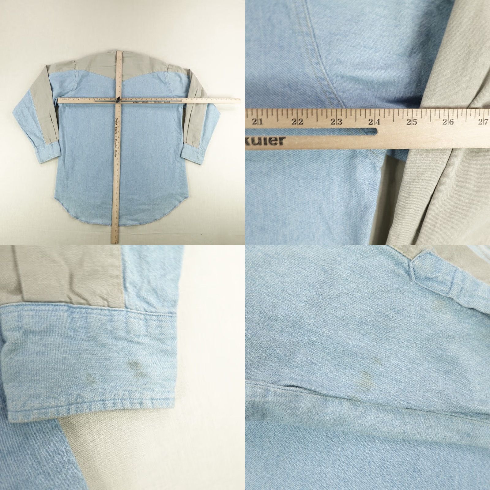 Wrangler VINTAGE Wrangler Shirt Mens Large Blue Western Button Up Casual Cowboy 90s Outdoor Size US L / EU 52-54 / 3 - 8 Thumbnail