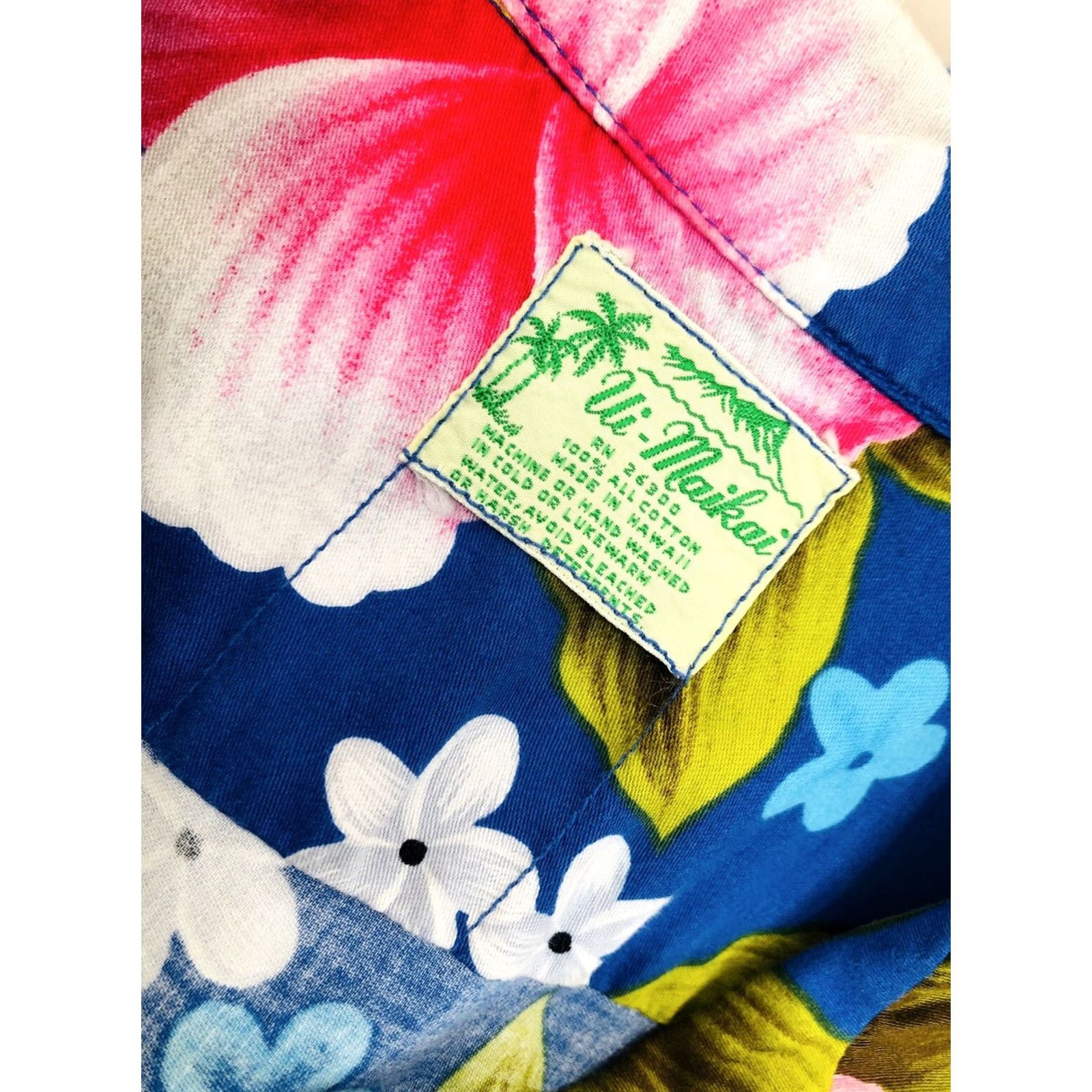 Vintage UI MAIKAI - Floral Hibiscus Vintage Mens S Aloha Hawaiian Shirt Size US S / EU 44-46 / 1 - 5 Thumbnail
