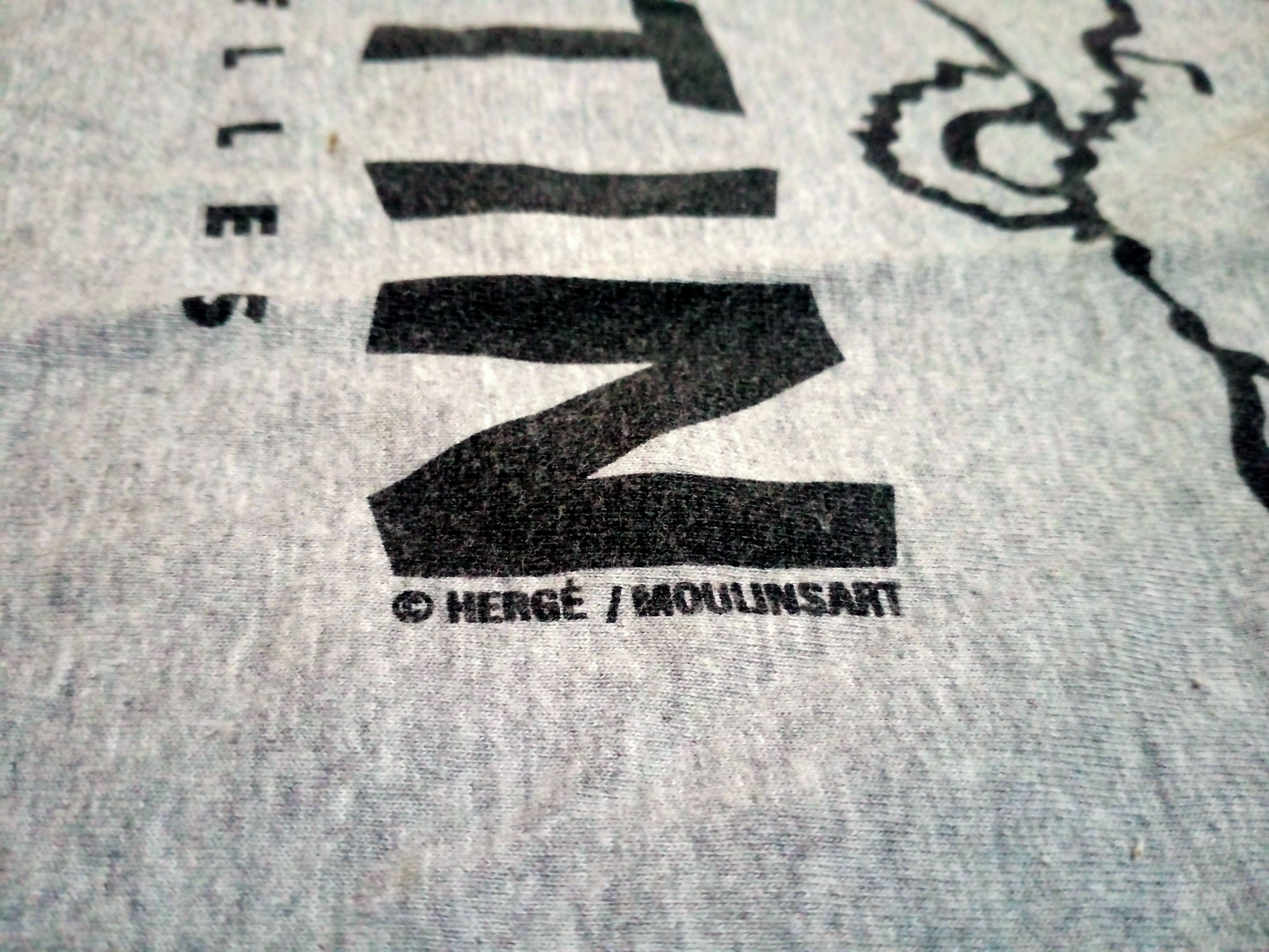 Other Vintage 90s Tintin bruxelles Herge/Moulinsart T Shirt Size US L / EU 52-54 / 3 - 3 Thumbnail