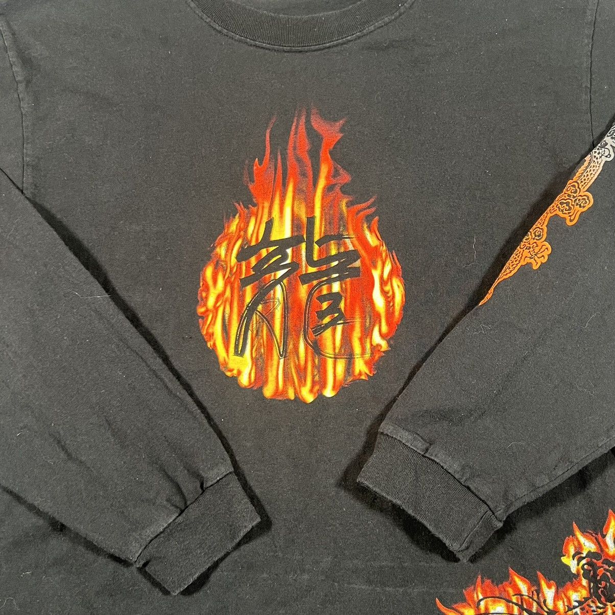 Other × Vintage Vtg Y2K No Boundaries Dragon Flames Long Sleeve T-Shirt Size US L / EU 52-54 / 3 - 2 Thumbnail