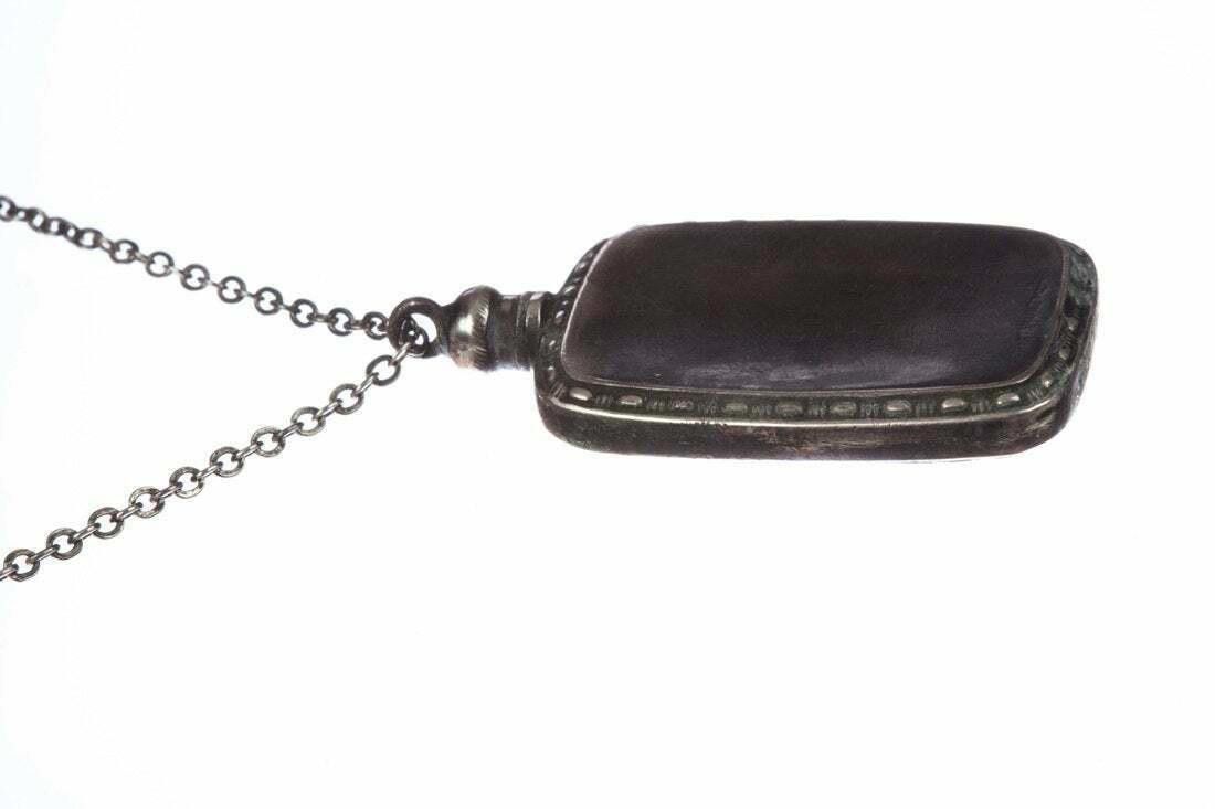Handmade Art Deco Sterling Silver Etched Vial Necklace Size ONE SIZE - 2 Thumbnail