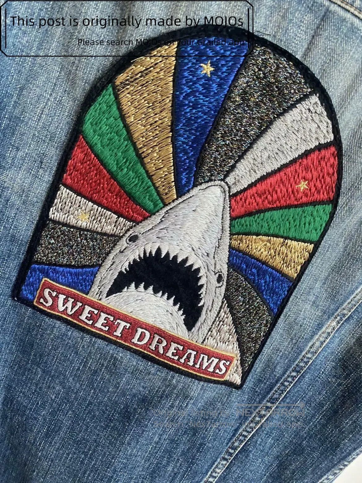 Saint Laurent Paris Saint Laurent Paris 16AW Shark Back Patch Denim Jacket. Size US L / EU 52-54 / 3 - 5 Thumbnail