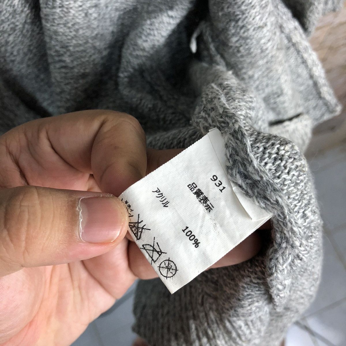 Japanese Brand Spray Premium Grey Cardigan Knitwear #A1205 Size US L / EU 52-54 / 3 - 11 Thumbnail
