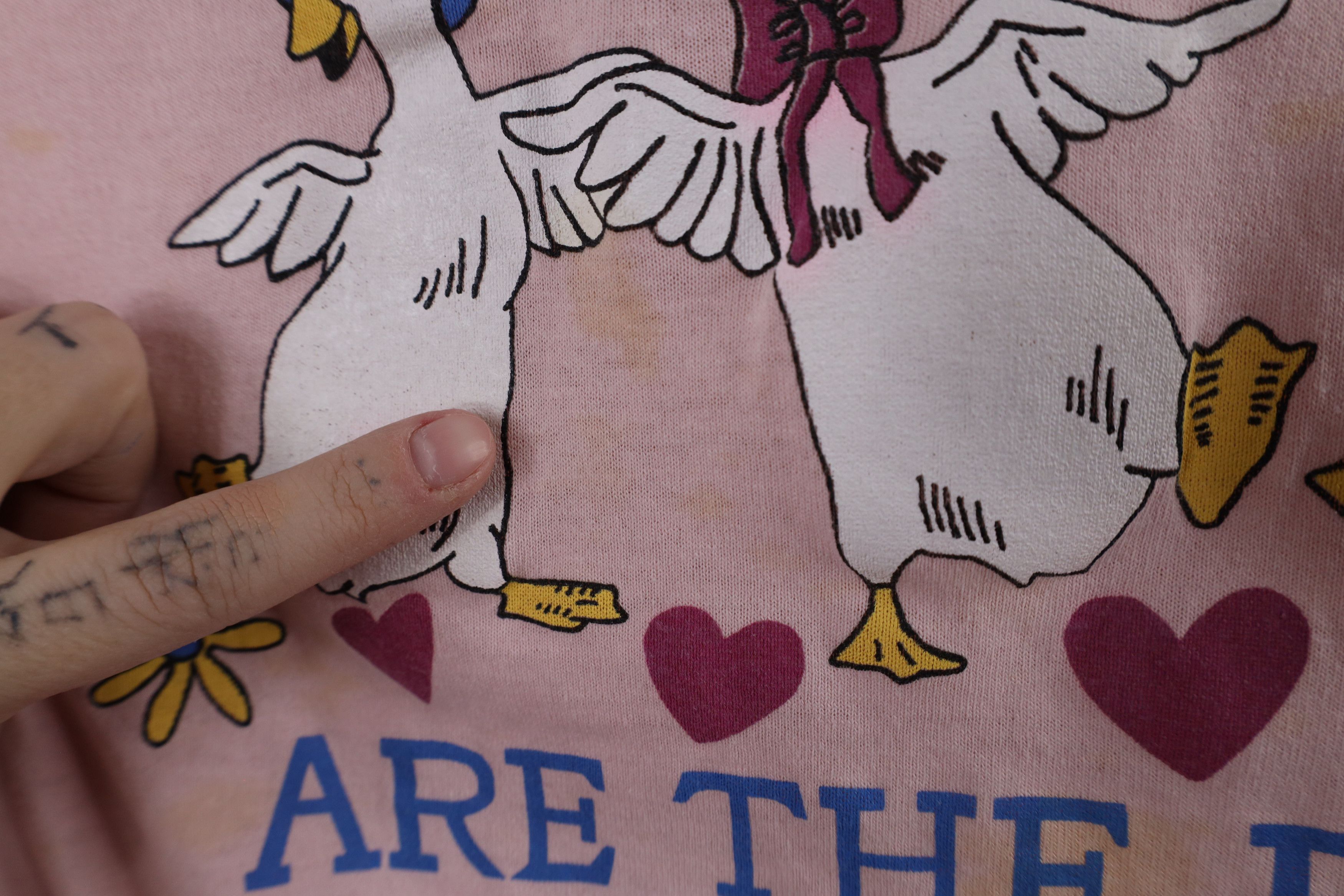 Vintage Vintage 90s Streetwear Friends Duck Pullover T-Shirt USA Size L / US 10 / IT 46 - 5 Thumbnail