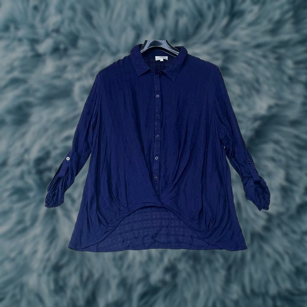 Lucky Brand Lucky Brand Blue Long Sleeve Blouse Women XL Casual Sleeve Pullover Size XL / US 12-14 / IT 48-50 - 1 Thumbnail