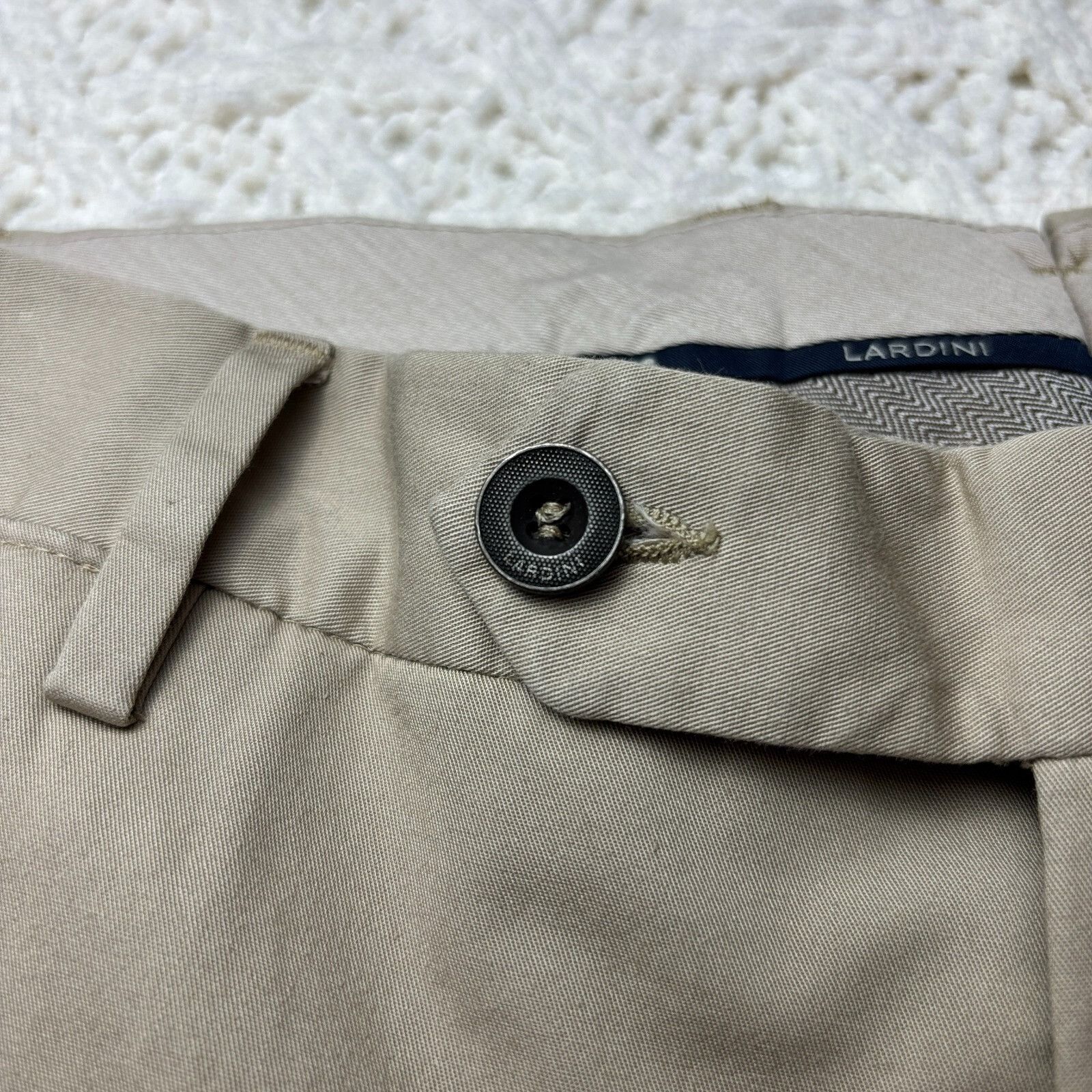 Lardini Lardini Men's Pants Sz 50 IT Beige Cotton Blend Chino Trouse Size US 40 / EU 56 - 2 Thumbnail
