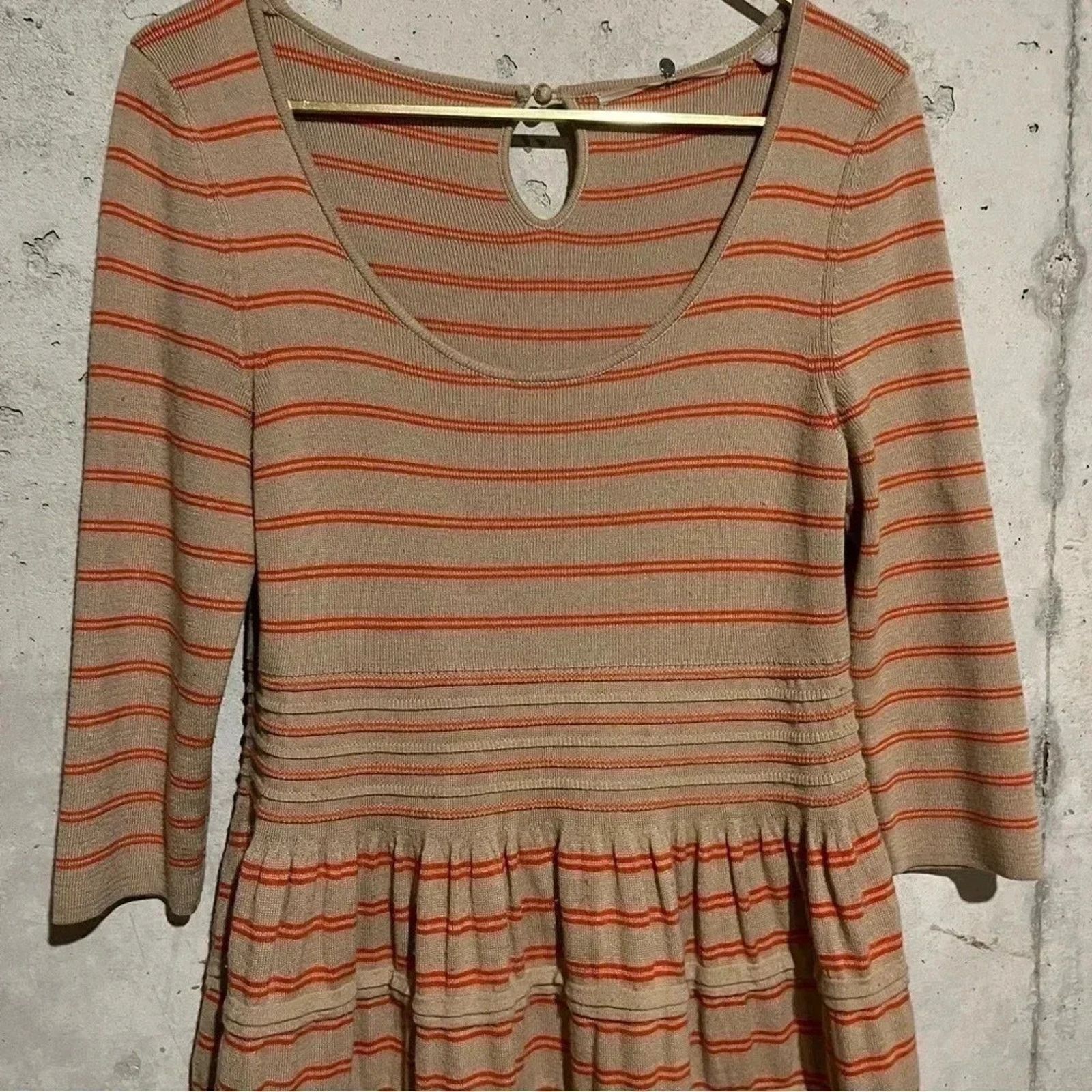 Anthropologie Anthropologie Knitted and Knotted Knit Elodie Sweater Dress Size L / US 10 / IT 46 - 2 Thumbnail
