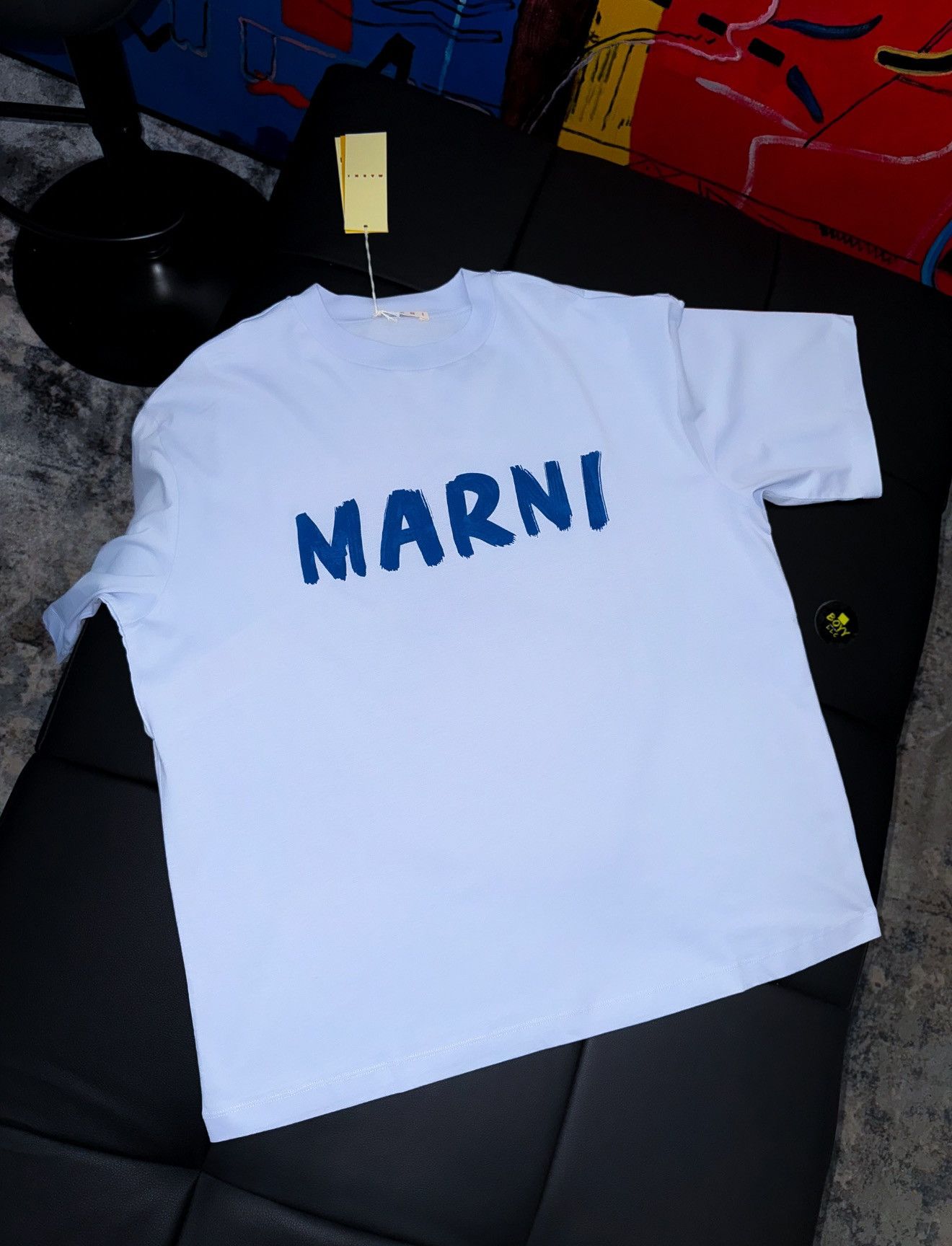 Marni Baby blue Marni logo t shirt Size US XL / EU 56 / 4 - 1 Preview