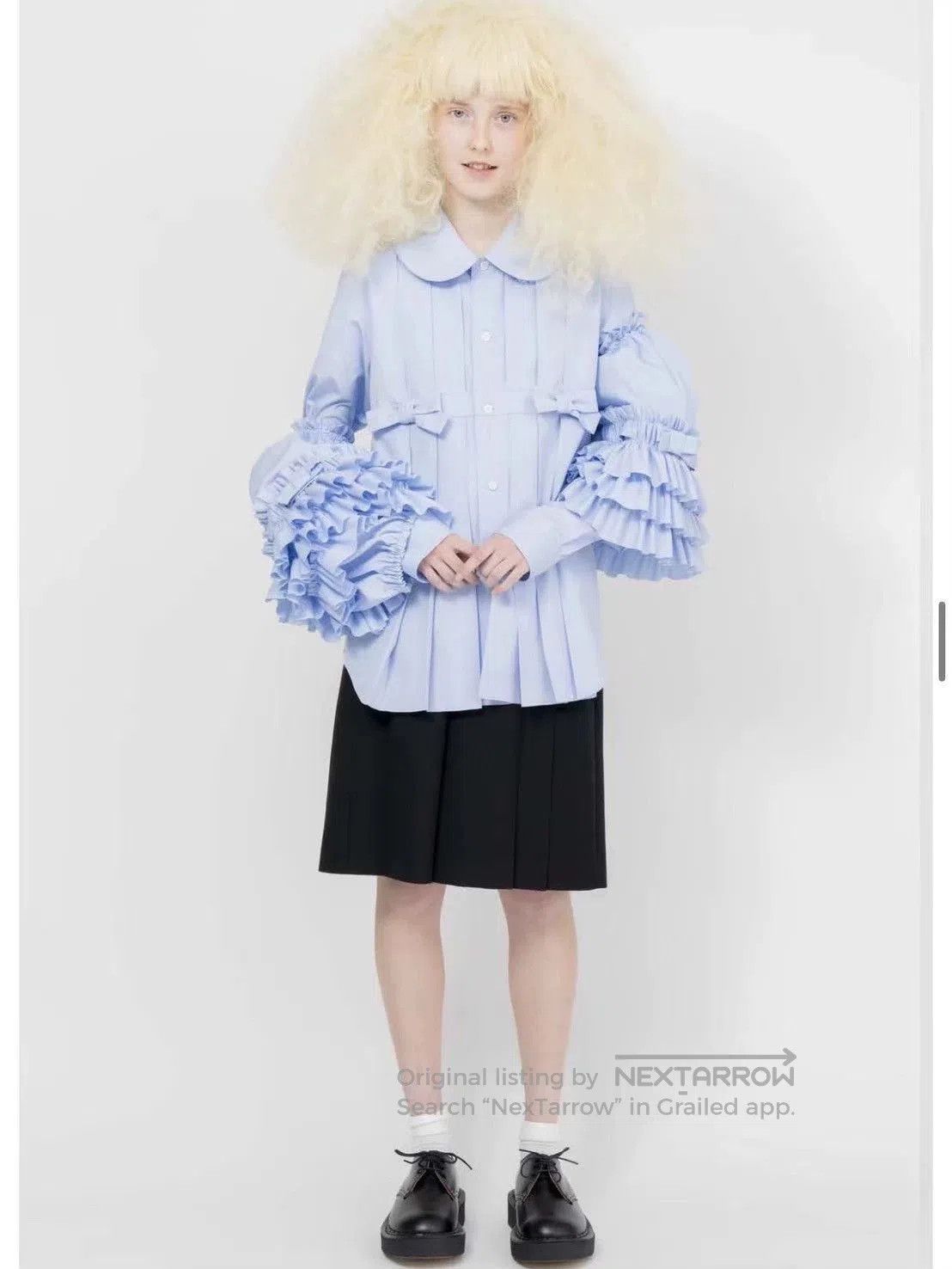 Comme des Garcons CDG GIRL Ruffled Bow Arm Sleeves. Size ONE SIZE - 1 Thumbnail