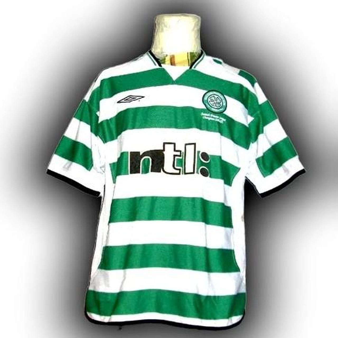 Umbro Fc Celtic Glasgow Scotland 2001 2002 2003 Home Shirt Jersey Size US L / EU 52-54 / 3 - 1 Thumbnail