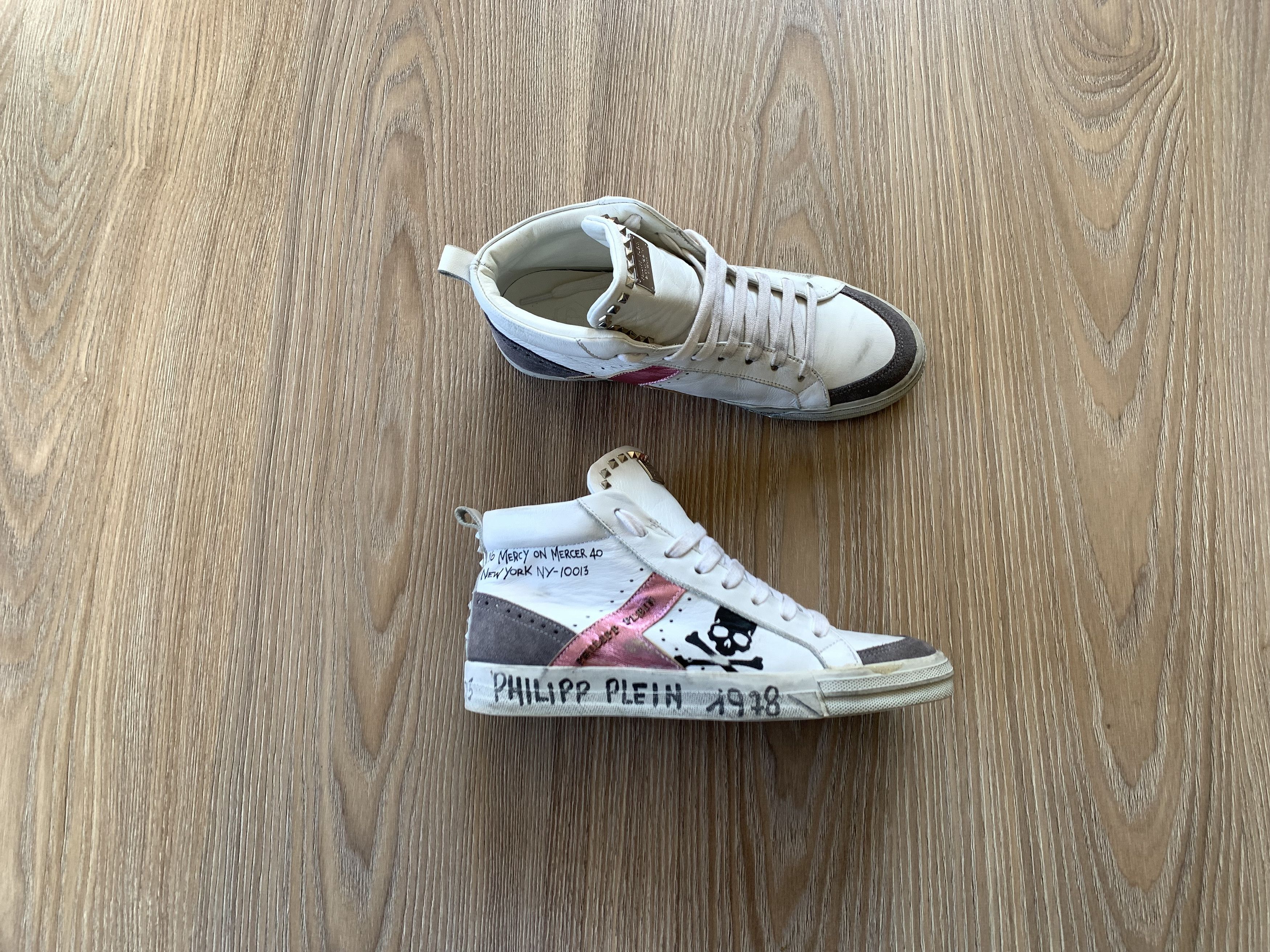 Designer × Philipp Plein Philipp Plein MM Mid Top Sneakers No Mercy Size US 5.5 / IT 35.5 - 17 Thumbnail