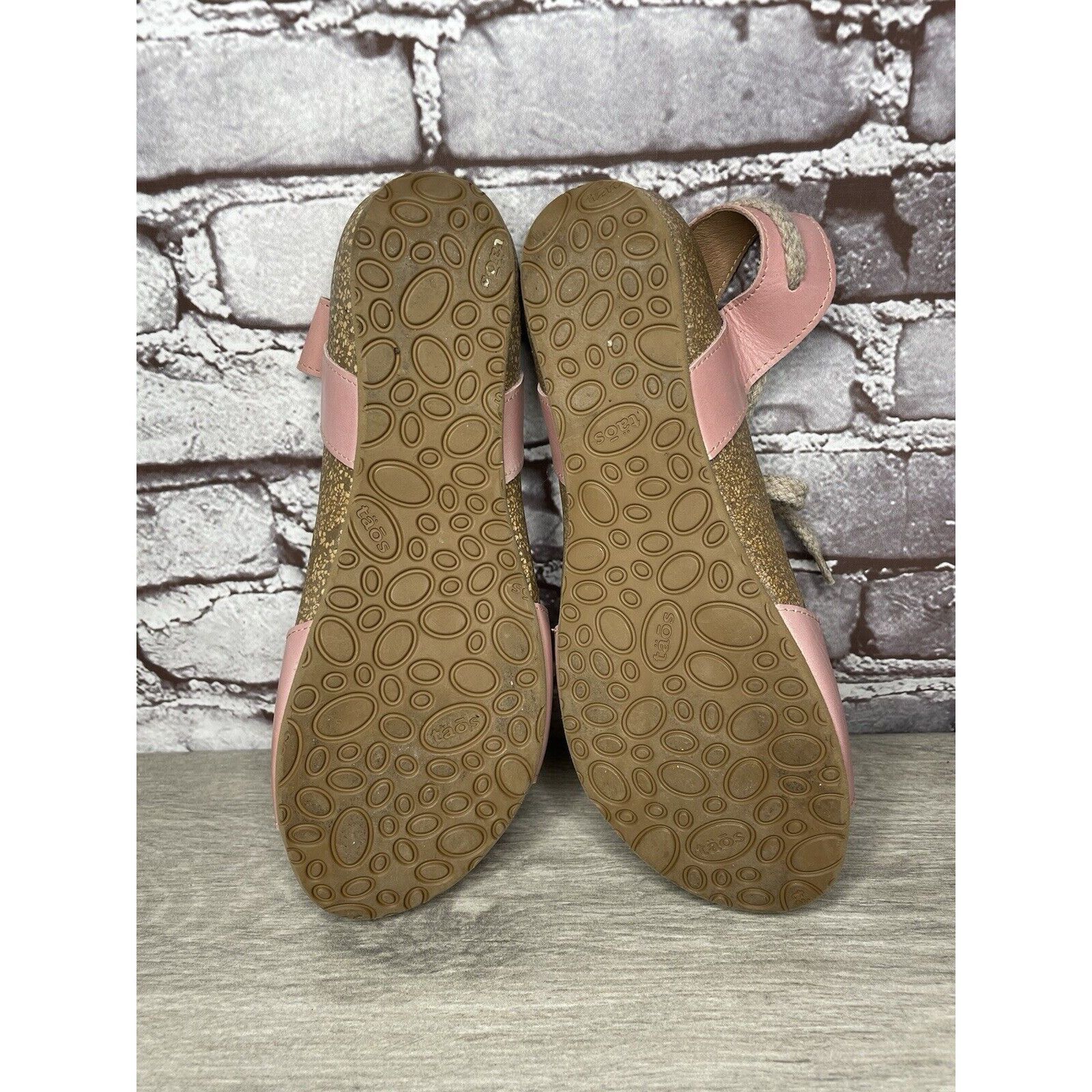 Other TAOS Pink Leather Ankle Lace Strap Cork Wedge Sandals Women Size US 9.5 / IT 39.5 - 13 Thumbnail