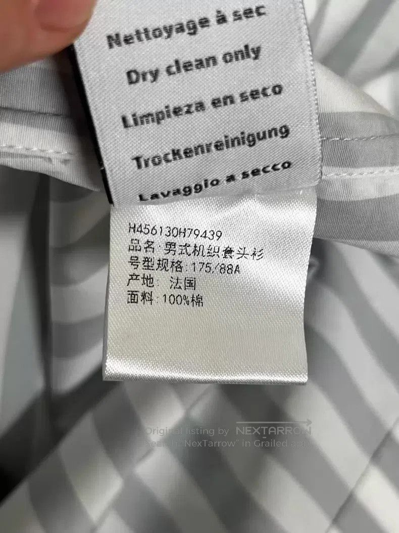 Hermes Hermes size 39 Striped Zip-Up Shirt Jacket Size US L / EU 52-54 / 3 - 5 Thumbnail